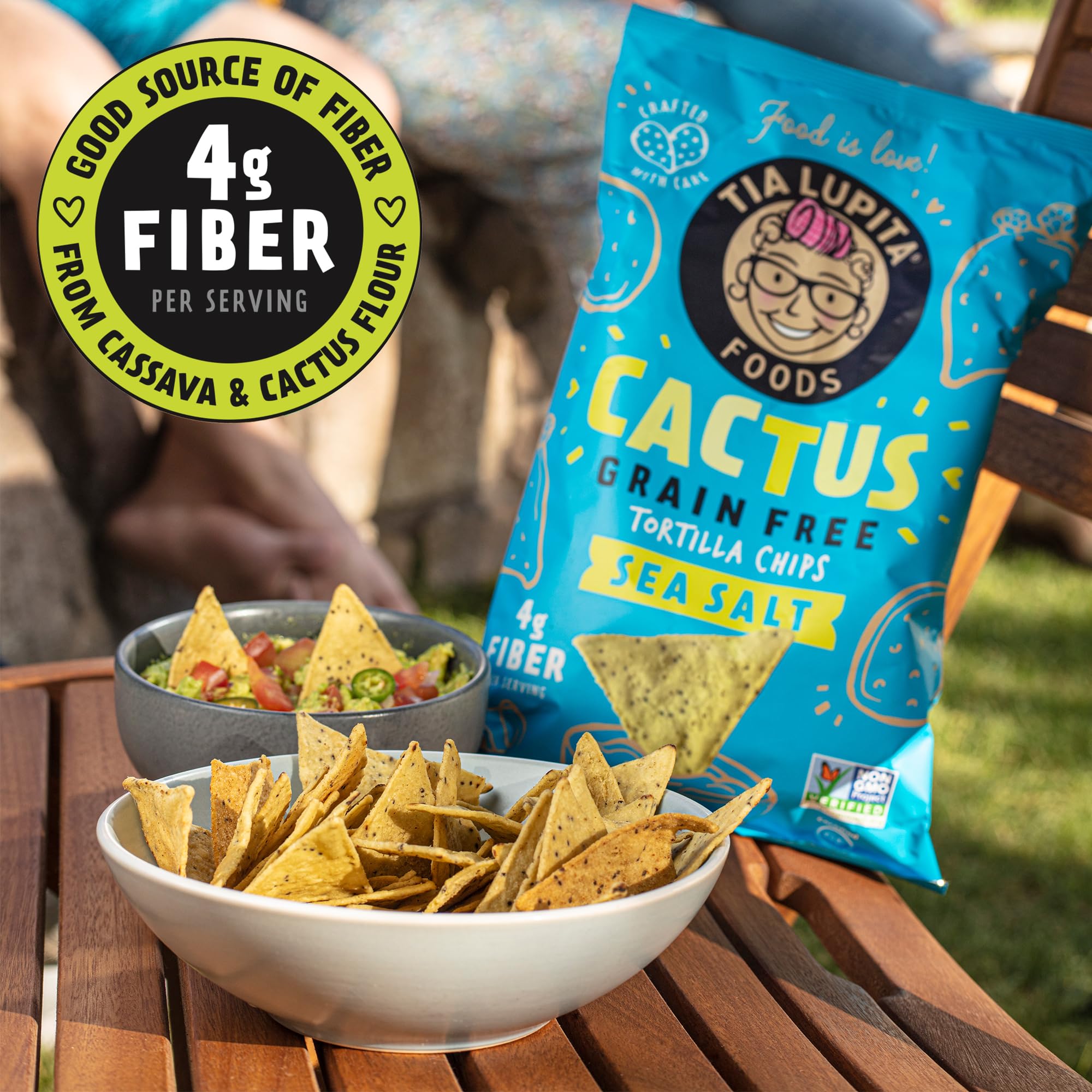 Amazon.com: Tia Lupita Cactus Tortilla Chips Salsa Verde (Pack of 3) -  Vegan, Gluten-Free, Grain-Free, Dairy-Free, Non-GMO, High Fiber, Authentic  Mexican Snack Food