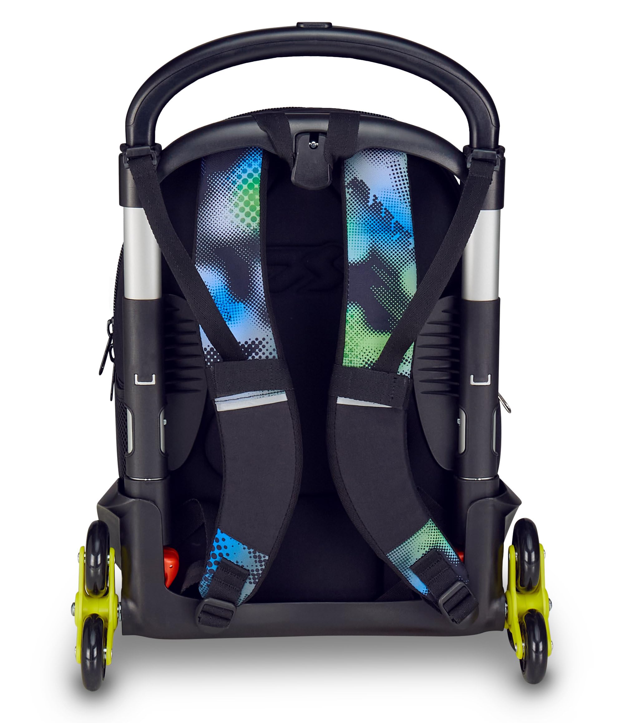 Seven Trolley Scuola Flex 3 Ruote, Blu, Zaino Con Carrello Sganciabile Da 31 Litri, Con Tasca PC, Tasca Borraccia, Multiuso, Maneggevole e Confortevole, Scuole Medie e Superiori, Ragazzo