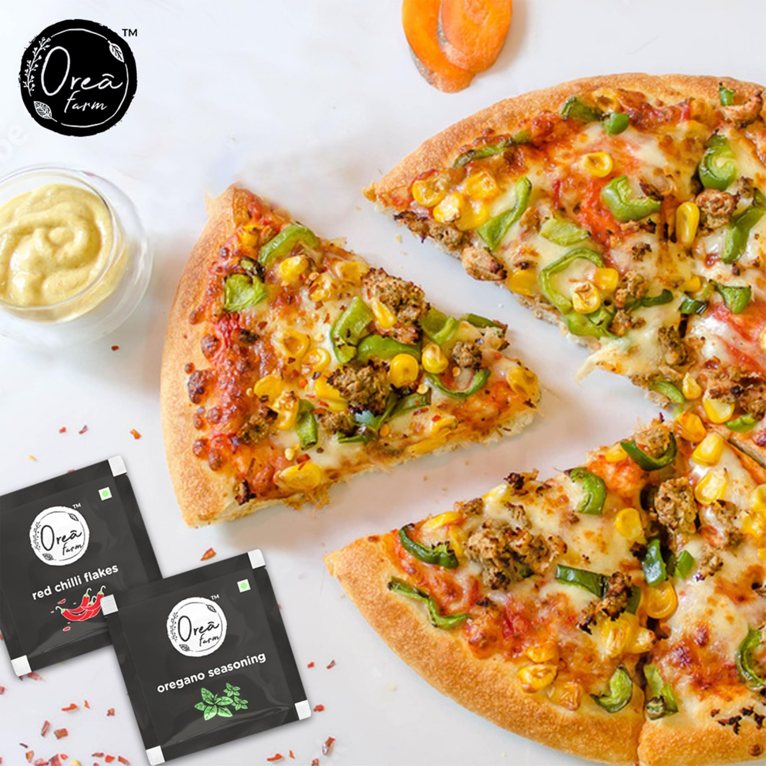 Orea Farm 300 Pizza Seasoning Sachets, Oregano Seasoning Sachets 150, Red Chilli Flakes Sachets 150 for Pizza, Pasta, Salads & Snack Seasoning, 0.8 Gram Each Sachets - Image 6 thumbnail