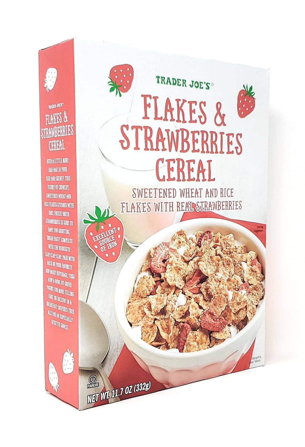 Trader Joe’s Flakes & Strawberries Cereal Net Wt. 11.7 Oz