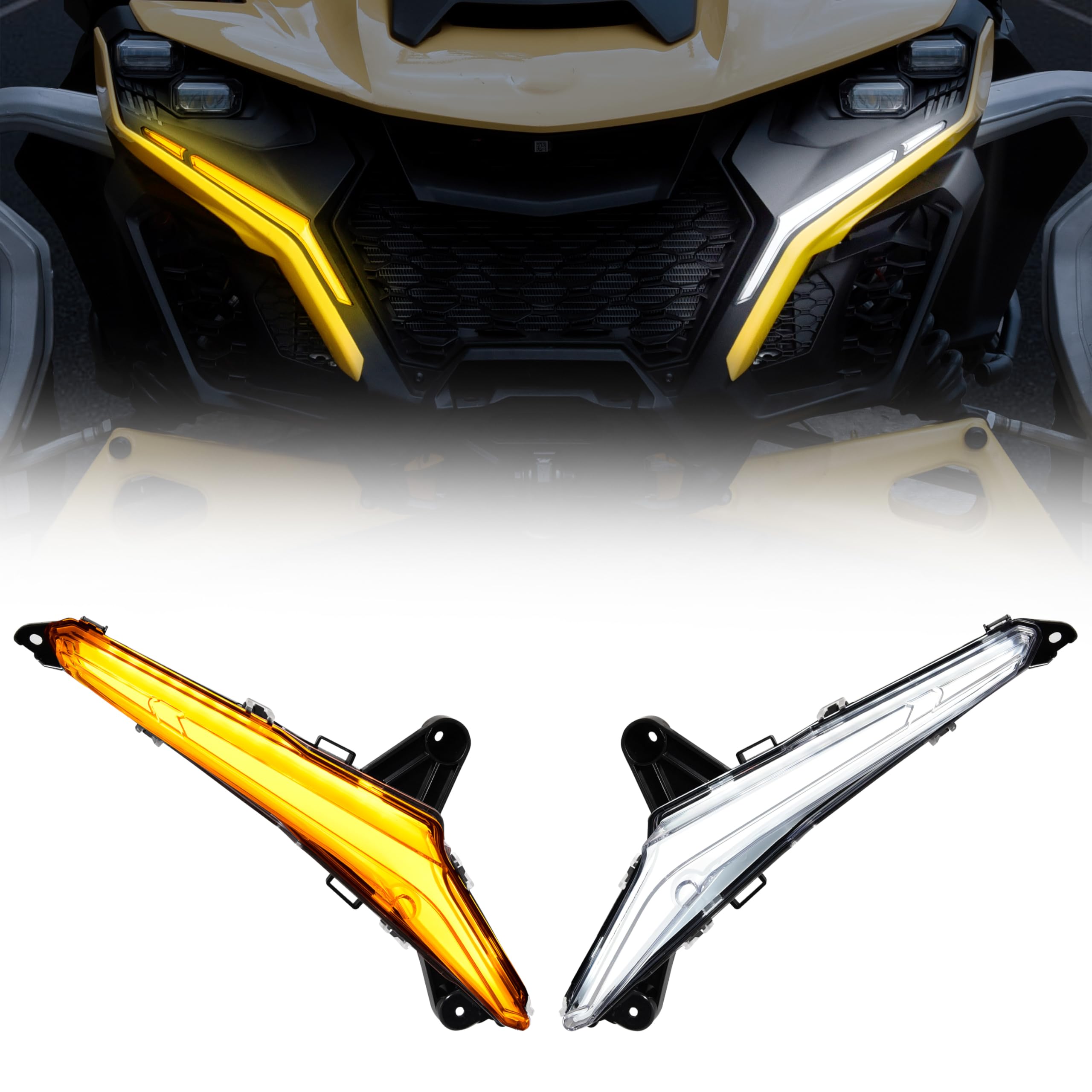 Amazon.com: SLORIMOD LED Turn Signal Fang Lights for for Can Am