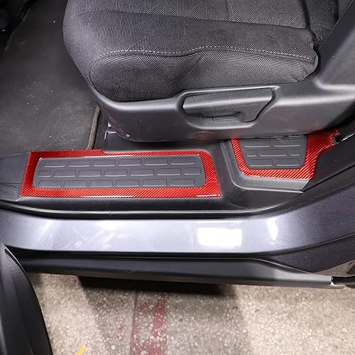 Miniatura 5 de Kit de adornos de fibra de carbono real 3D suave para el umbral de la puerta interior del automóvil compatible con Honda Pilot 2015-2019, accesorios