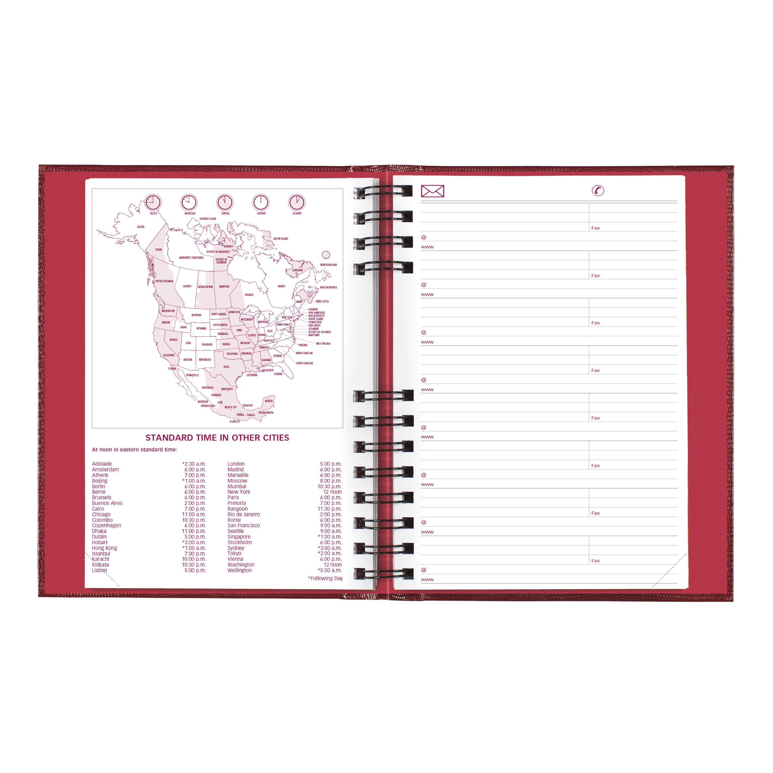 Brownline®, agenda giornaliera/mensile CoilPro™ 2027, 12 mesi, da gennaio a dicembre, rilegatura a doppio filo, 21 x 14,6 cm, rosso brillante (CB389C.RED)