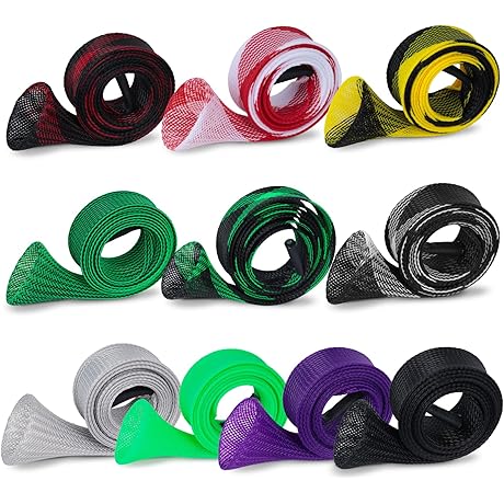 Koogel Rod Covers Sleeves for Fly, Casting, and Spinning Fishing Rods - Set of 6