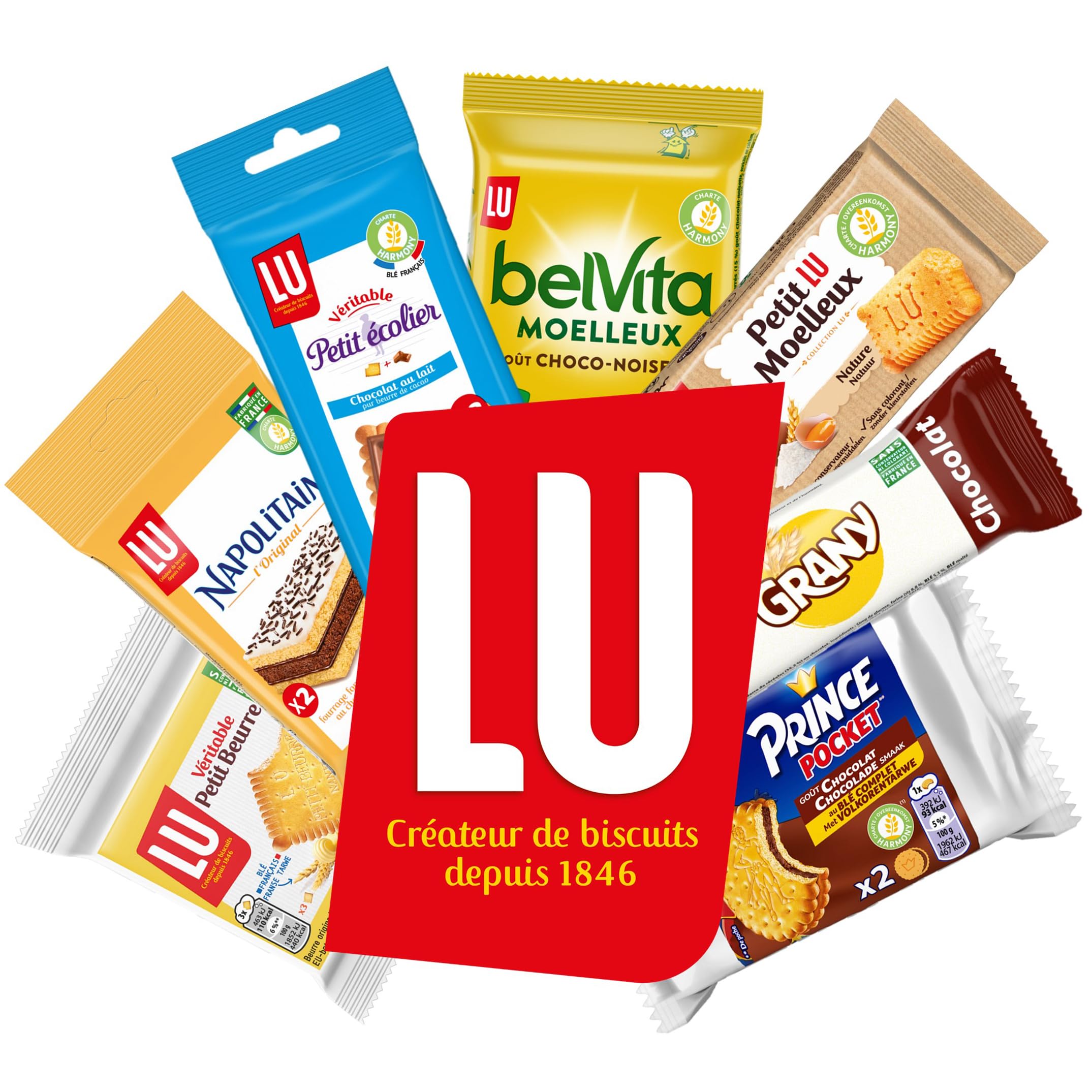 LU - LULU Miniroulés à la Fraise - Génoise Tendre et Moelleuse - Gâteau à la Fraise - Lot de Gâteaux Individuels - Idéal pour le Goûter des Enfants - Fabriqué en France - Pack de 180 Sachets de 25 g