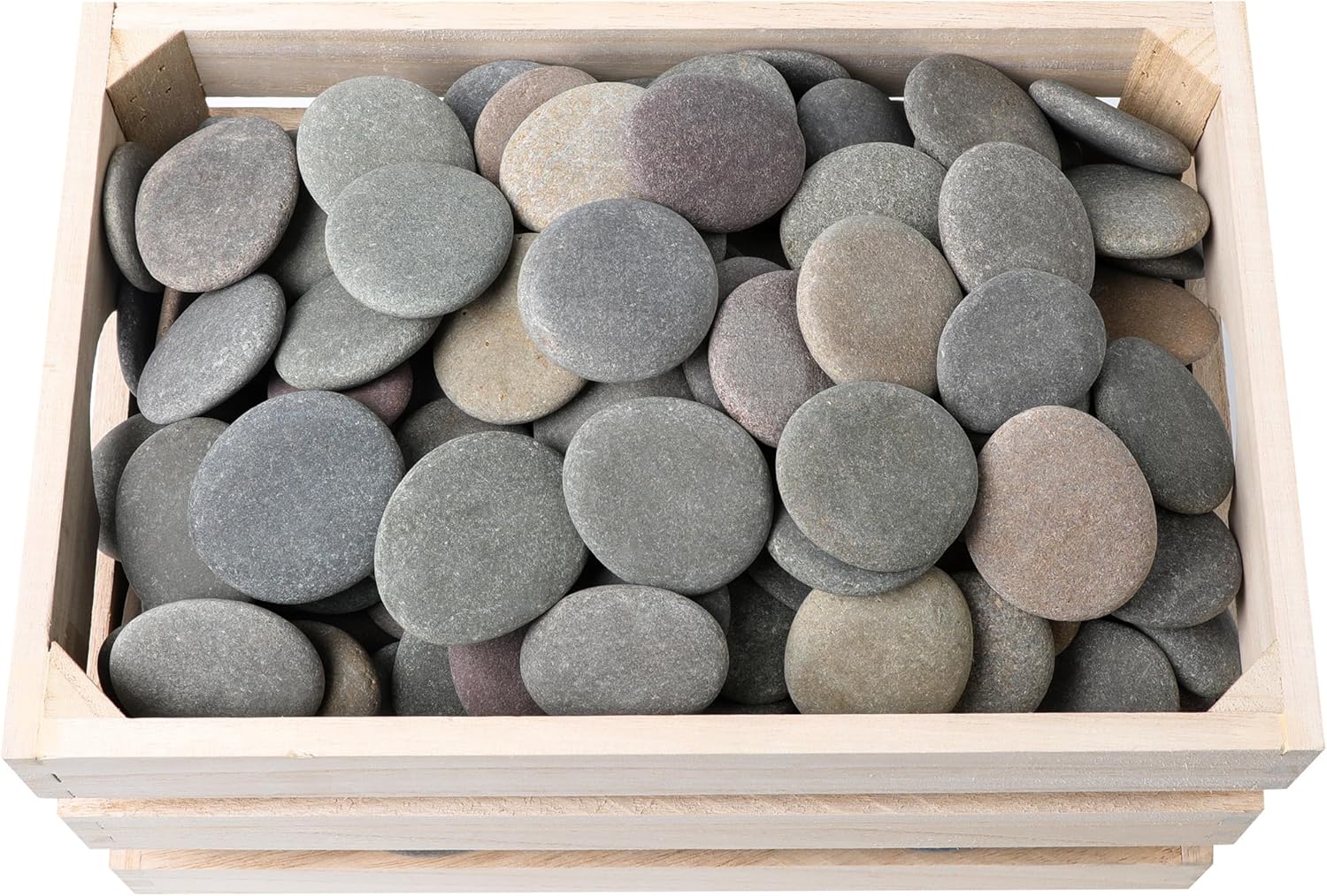 ROCART 100 PCS Small 1.69-2.13" Smooth Natural River Rocks for Painting, Flat Painting Rocks & Craft Stones for Arts, Classroom Activities & Bulk Craft Projects