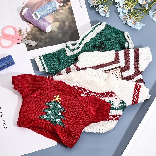 Miniatura 5 de CHGCRAFT 4Styles - Camiseta de oso con capucha para Navidad, ropa de oso de peluche, ropa de oso para bricolaje, ropa de oso sublimación, amapola,