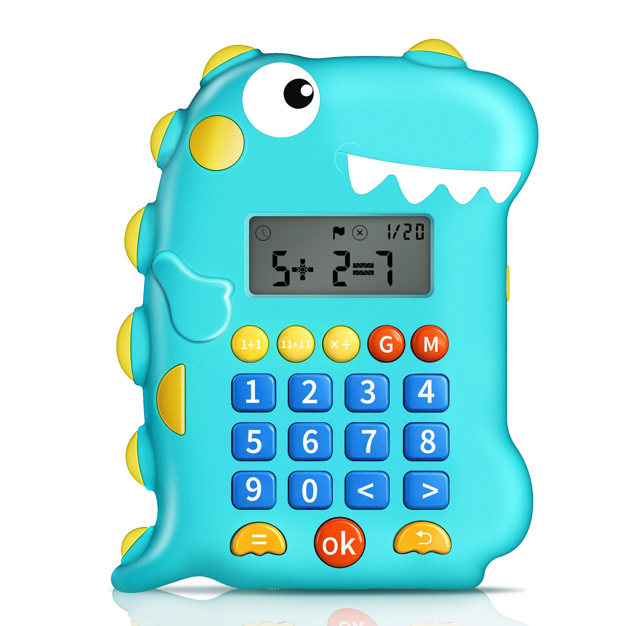 Math Games for Kids Ages 5-12, Portable Kids Calculator Toy, Addition Subtraction Multiplication Division Practice, 4 Logic Modes, 100,000 Questions,