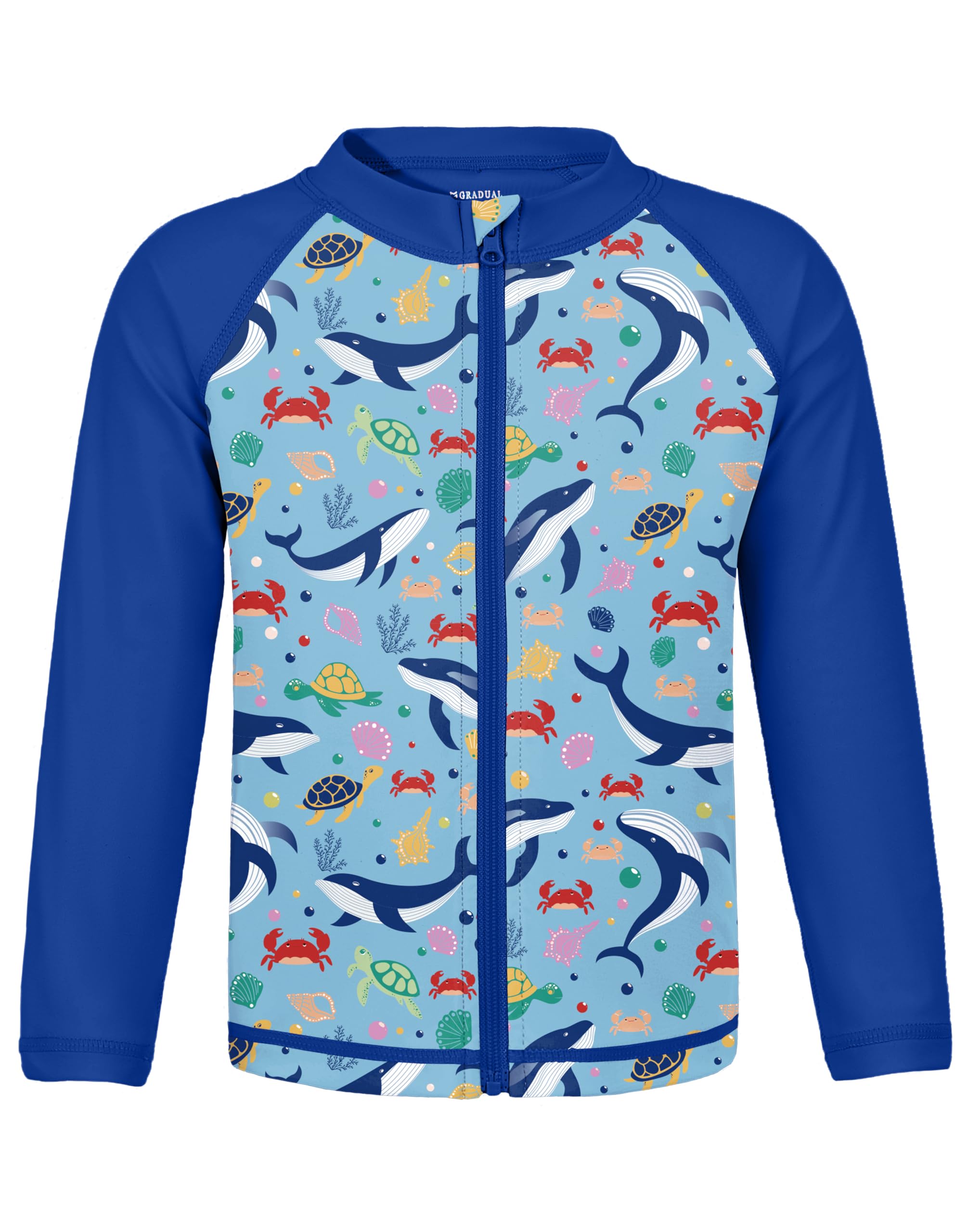 Toddler Boys Swim Shirts Rash Guard Long Sleeve UPF 50+ Sun Protection