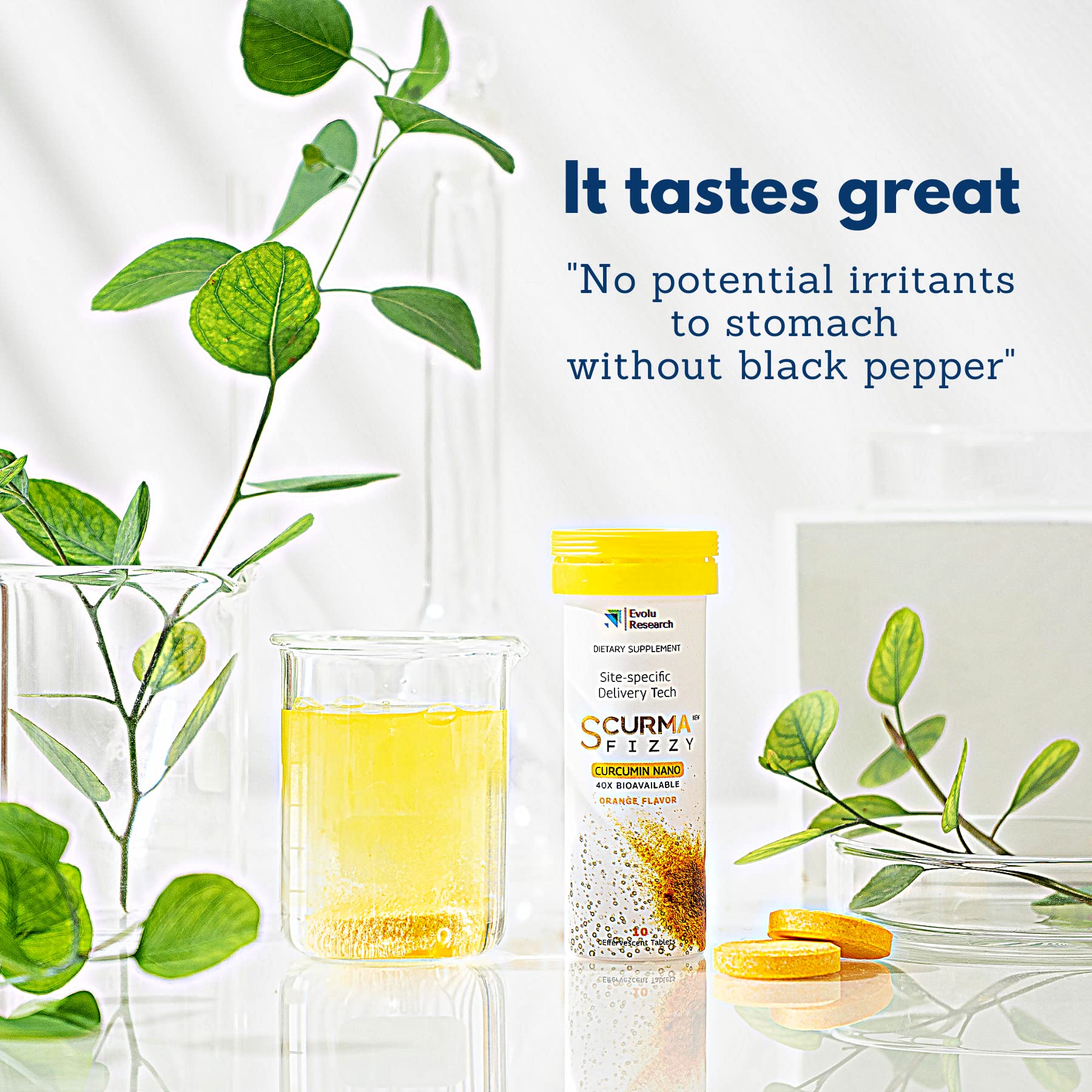 Buy SCurma Fizzy Nano Turmeric Curcumin Natural Defence Against Gastric Distress & Indigestion