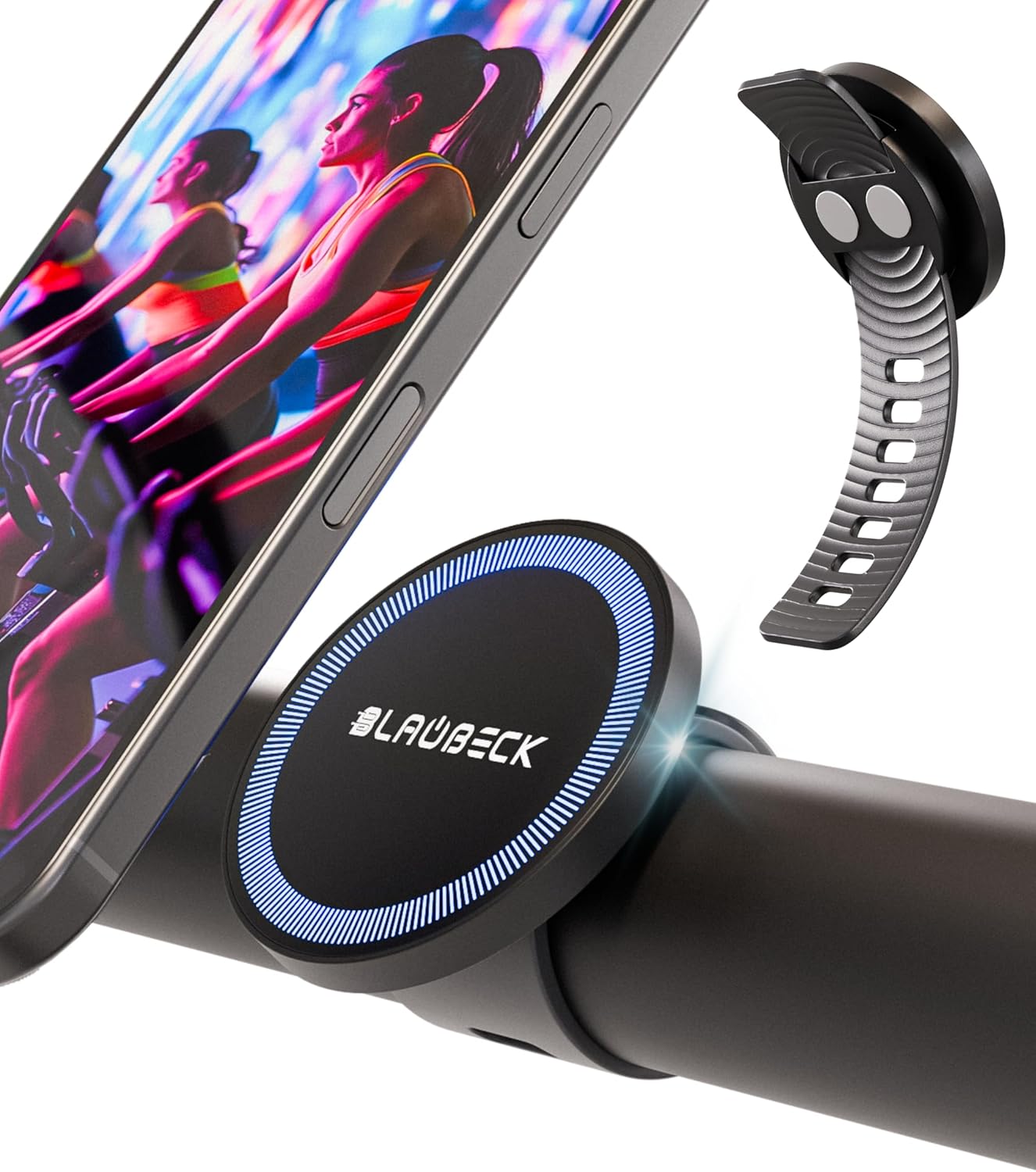 Gym Stationary Bike Mount with Adjustable Straps for...