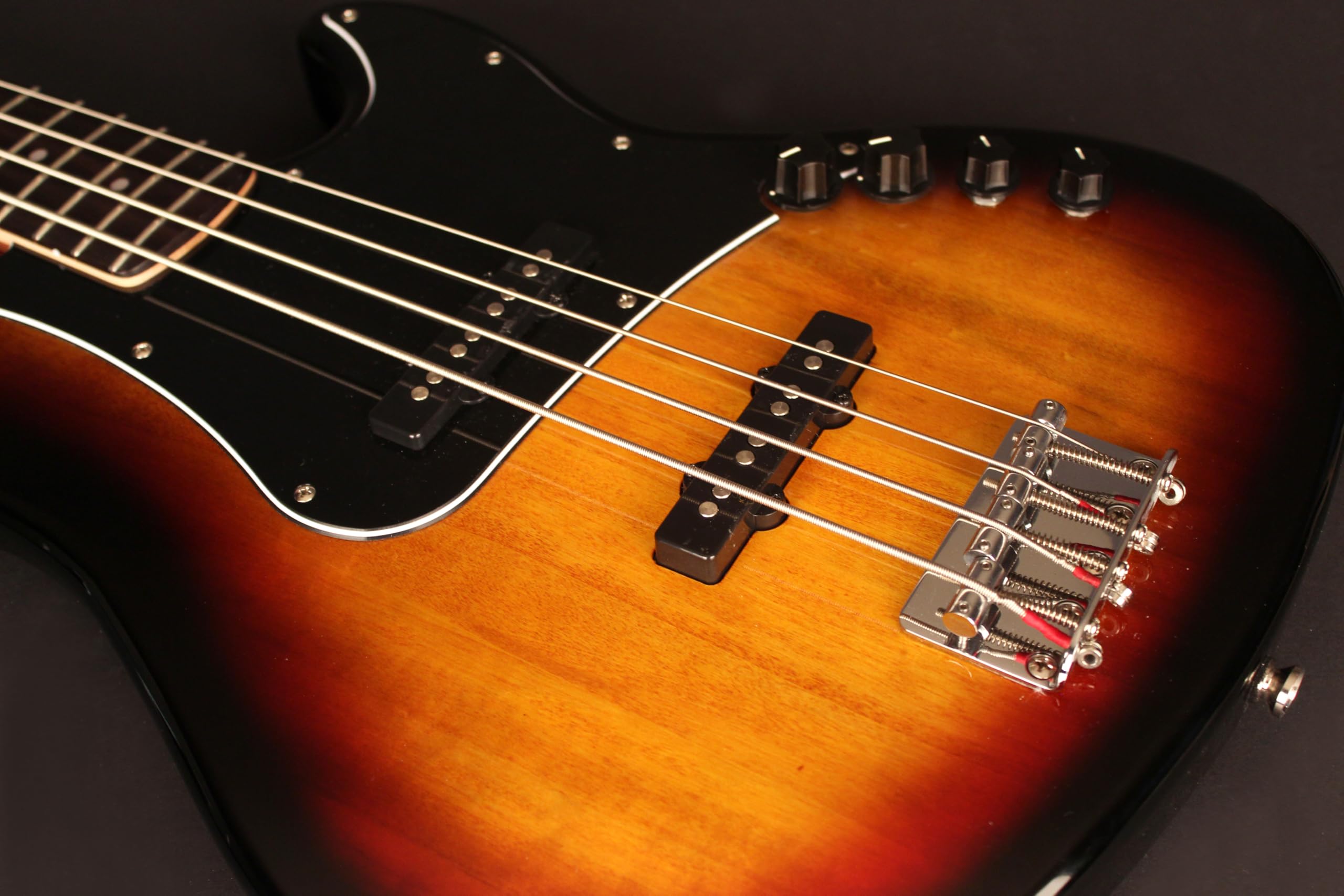 Cort GB34JJ 4-String Electric Bass, JJ Pickups, 3 Tone Sunburst - Image 2