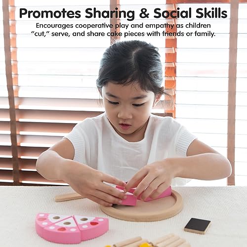 Miniatura 45 de PlanToys - Juego de madera para juegos de simulación de alimentos y bebidas, juguetes de cocina Montessori para niños pequeños y niños, comida