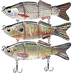 TRUSCEND Easy Catch Swimmax, Magic Noisy Turbulent Wiggling and Vibrating Actions for More Bites, Segmented Swimbait Jointed by Dyneema Strongest Fiber, Top Water Fishing Lures for Family Fishing