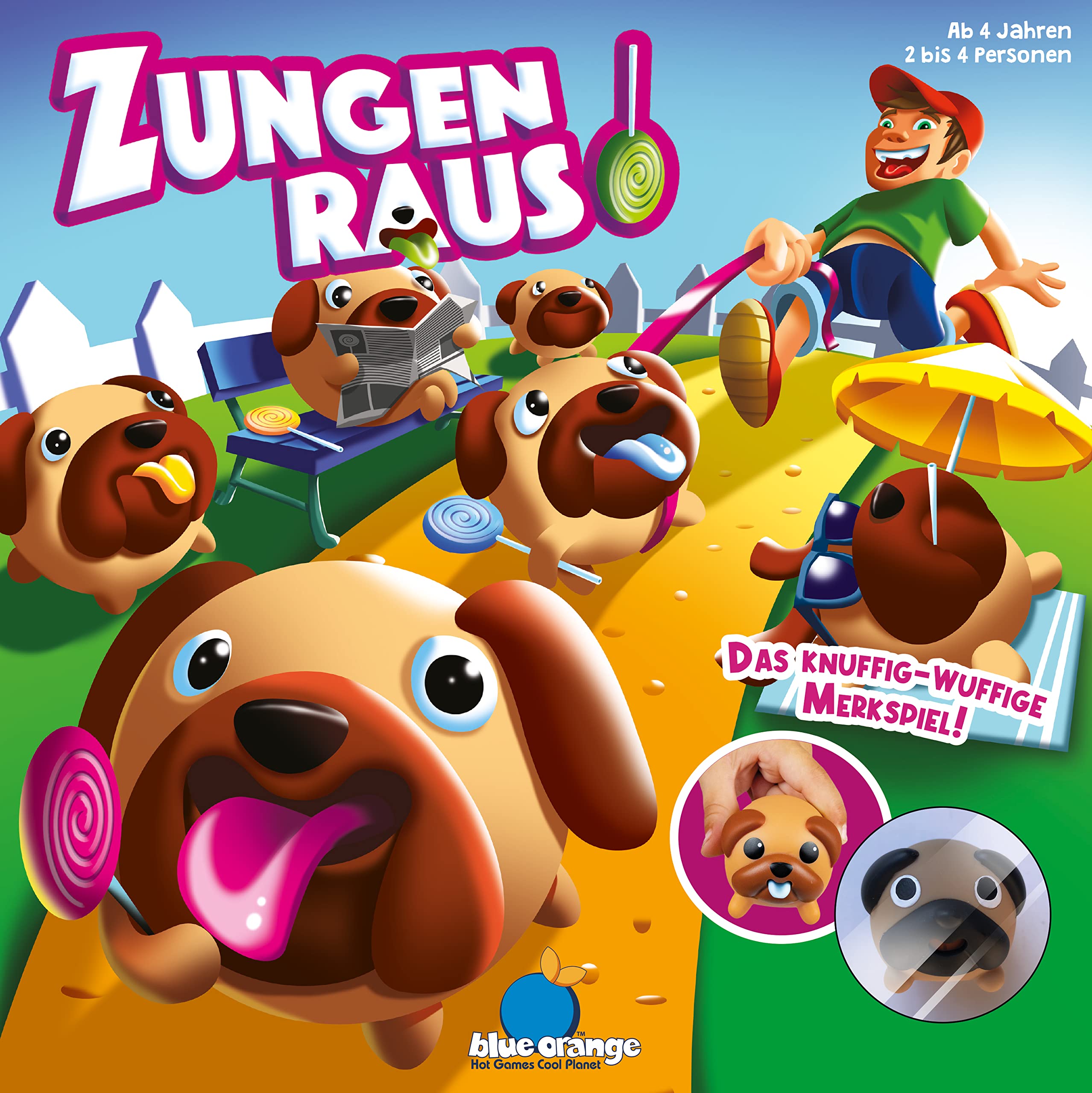 Blue Orange, Zungen Raus!, Juego de Memoria, Juego de Memoria, 2-4 Jugadores, a Partir de 4 años, 15 Minutos, alemán
