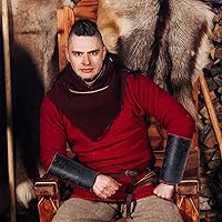 Vista 2 de Long tiantian Muñequera de cuero con guantelete para la muñeca, brazaletes de cuero medievales, brazaletes de tiro con arco, protectores de brazo