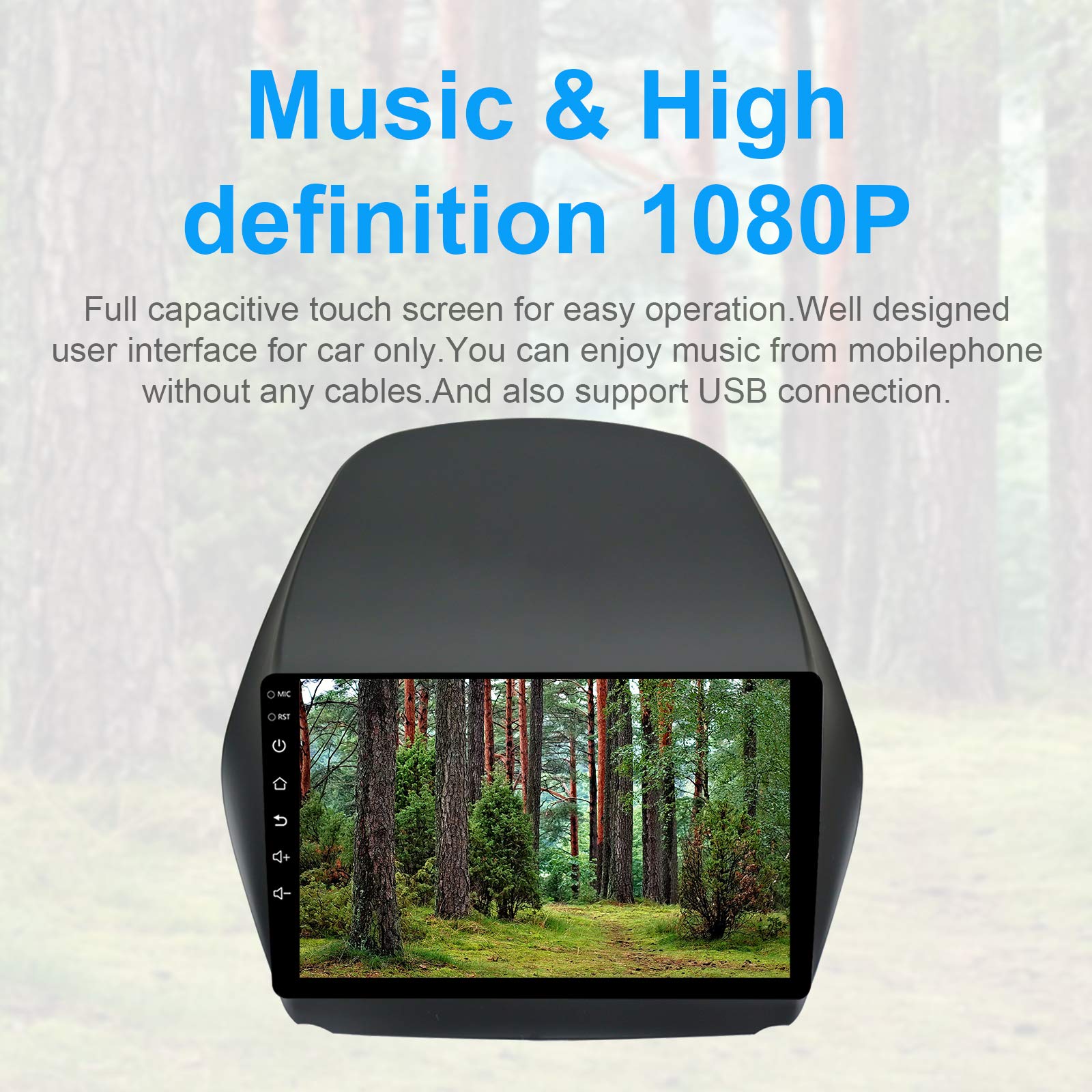 Wireless Carplay Autoradio Android per Hyundai Tucson IX35 2011-2015 | Touchscreen da 10'' con Carplay e Android Auto Wireless, Mirror Link, Navigazione GPS, Bluetooth, Wi-Fi, SWC,FM/RDS 2G + 32G