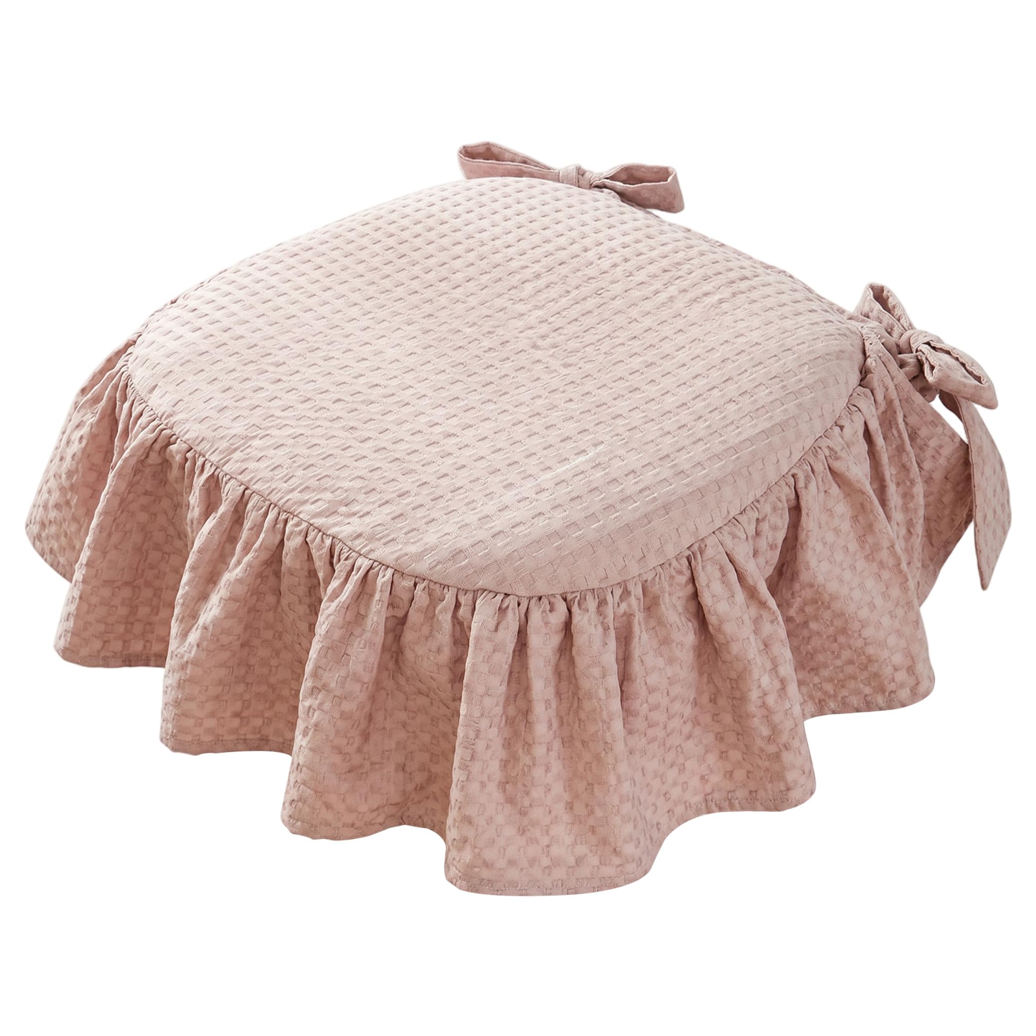 Coussin de chaise en coton et lin déhoussable anti-glisse