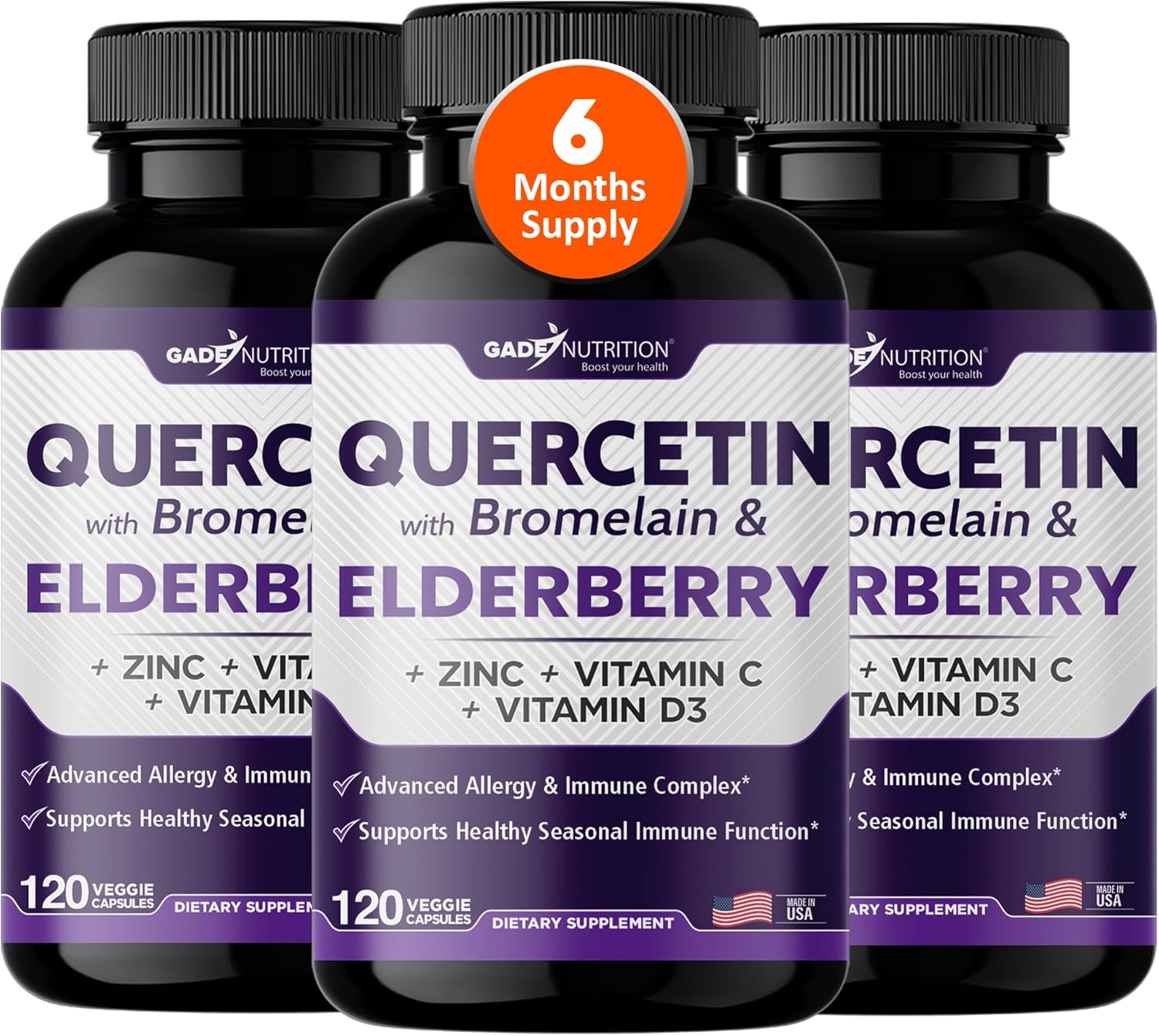 Quercetin with Vitamin C and Zinc Elderberry Quercetin