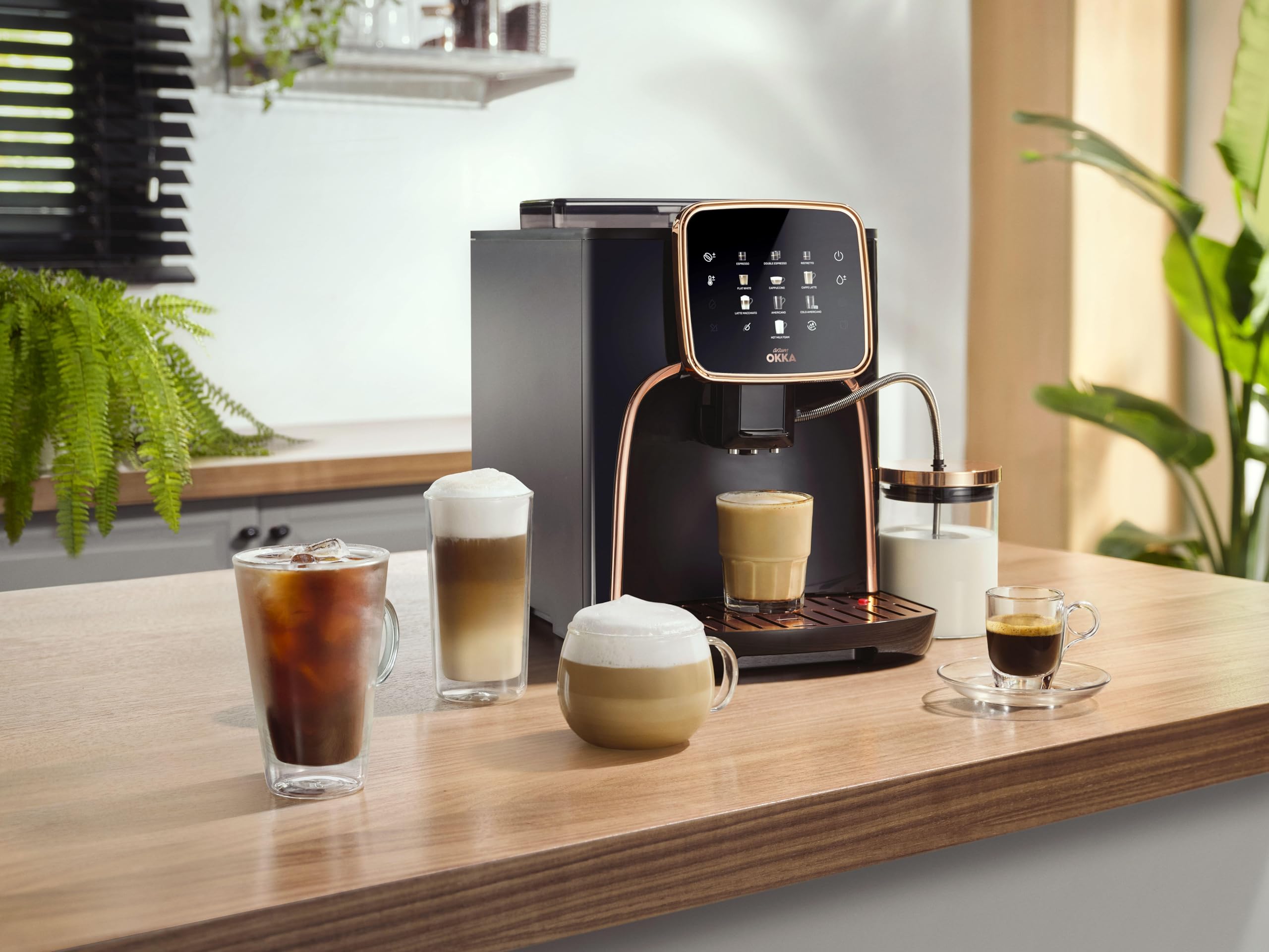 Arzum OK0028-0400 Macchina da caffè Bronze con Milchbehälter