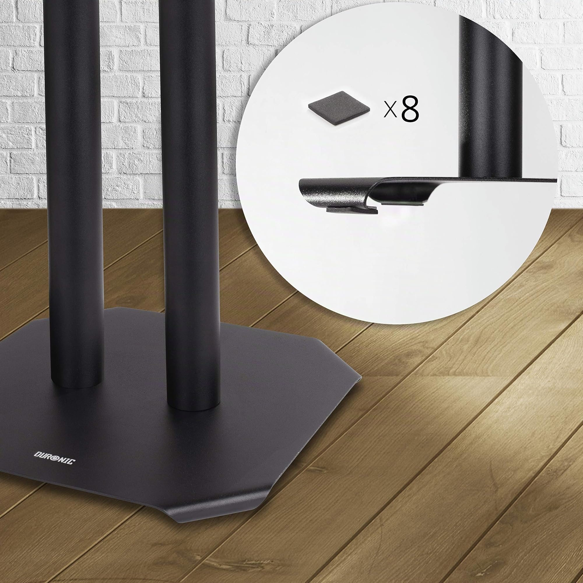 Duronic SPS1022 60 Pie para Altavoz Soporte para Altavoces de 60 cm de Altura | Estabilidad con Arena y Conos antivibración | Compatibilidad Universal con Altavoces HiFi Estéreo Home Cinema 5.0