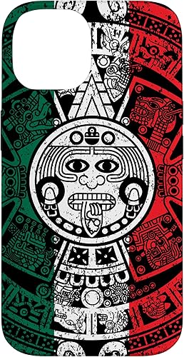 Miniatura 4 de Funda para iPhone 11 Pro Max con calendario azteca maya con piedra de sol envejecida de la bandera de México