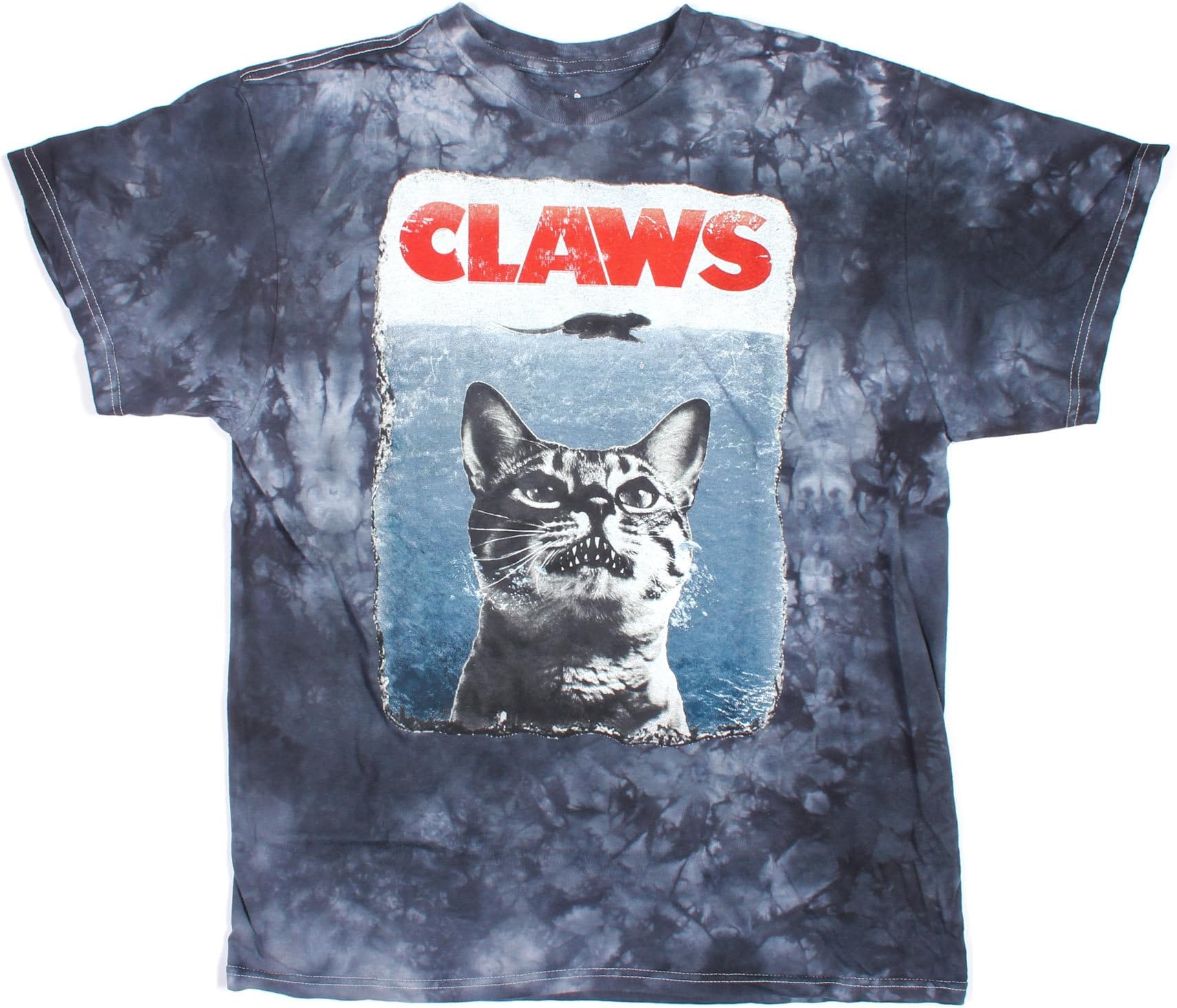 Claws Cat Jaws Spoof Graphic T-Shirt - Medium