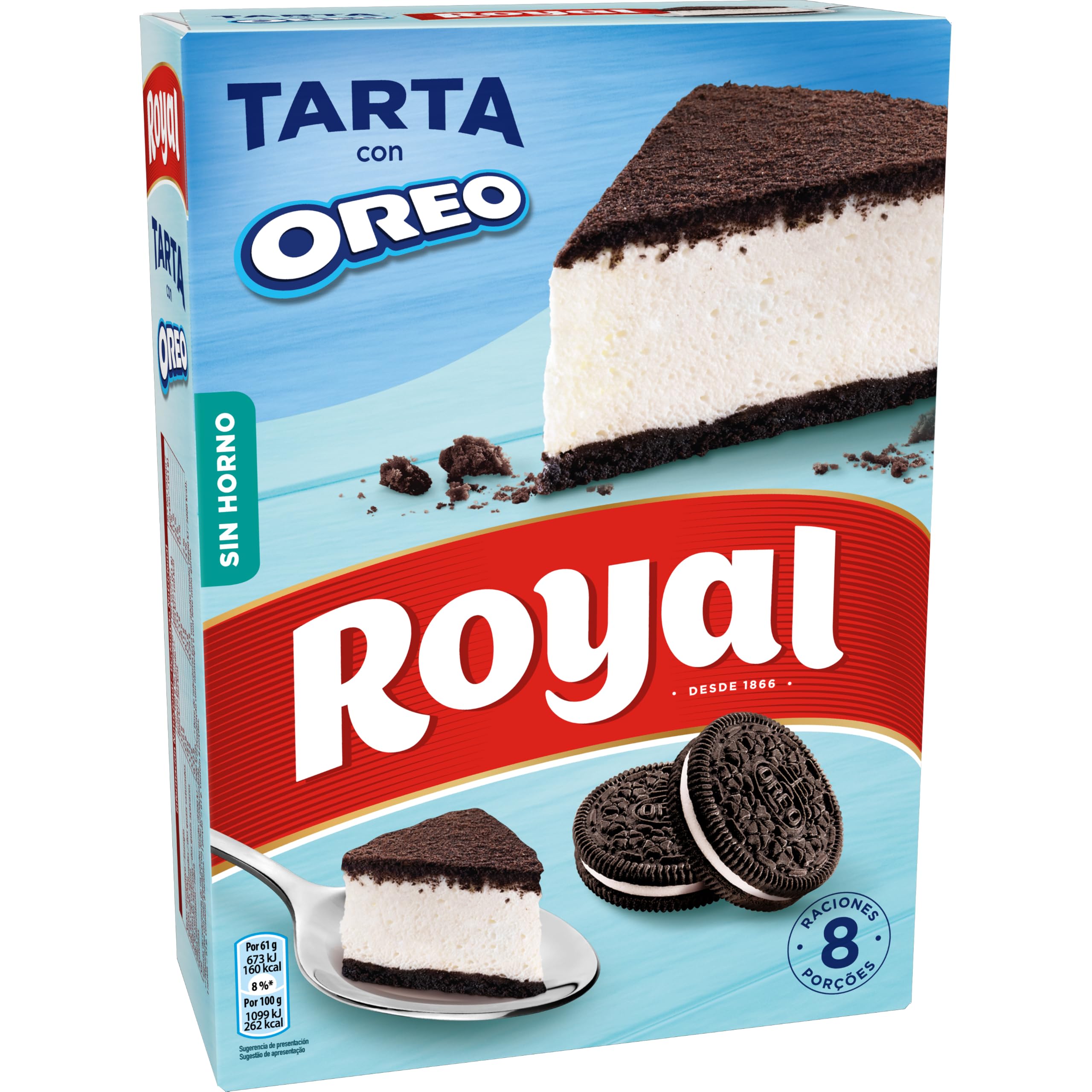 Royal Tarta de Oreo, Sin Horno 8 Raciones, Pack 215 g