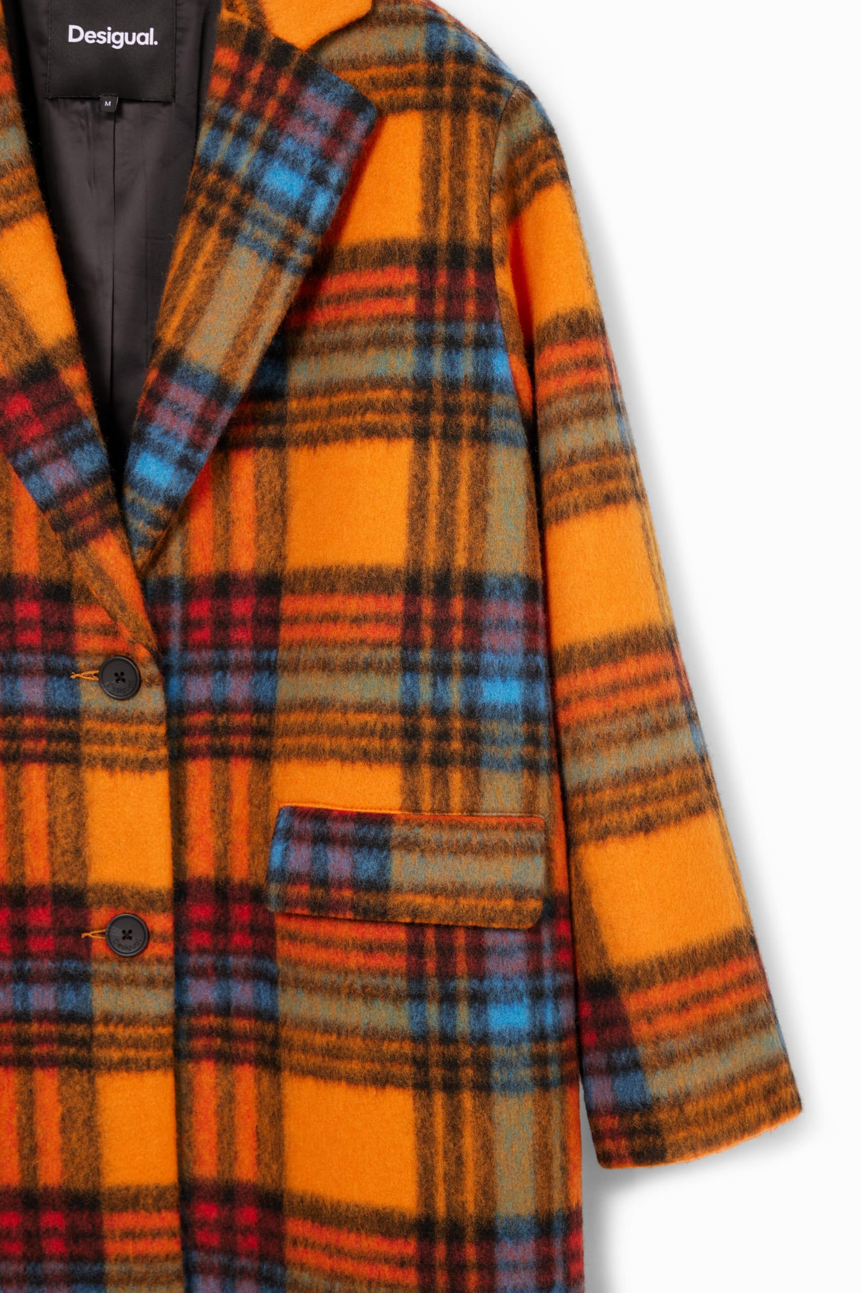 Desigual Abrigo Para Mujer Woman Woven Overcoat Mujer