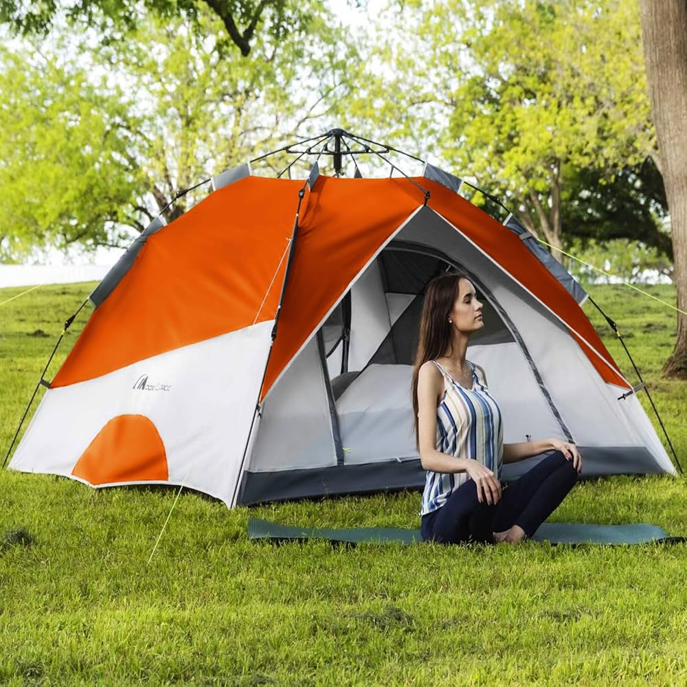 Amazon | Moon Lence テント 4人用 ワンタッチテント アウトドア