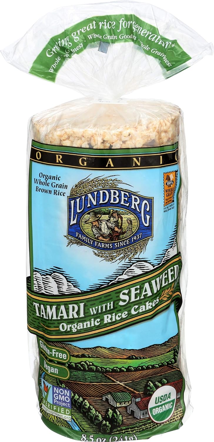 Lundberg, Tamari with Seaweed Organic Rice Cakes, 8.5 oz (241 g