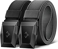 BULLIANT Men's Nylon Web Holster Belt 2-Pack - Quick Release Stretch Belt for Outdoor Work, Sports, Hunting, Hiking