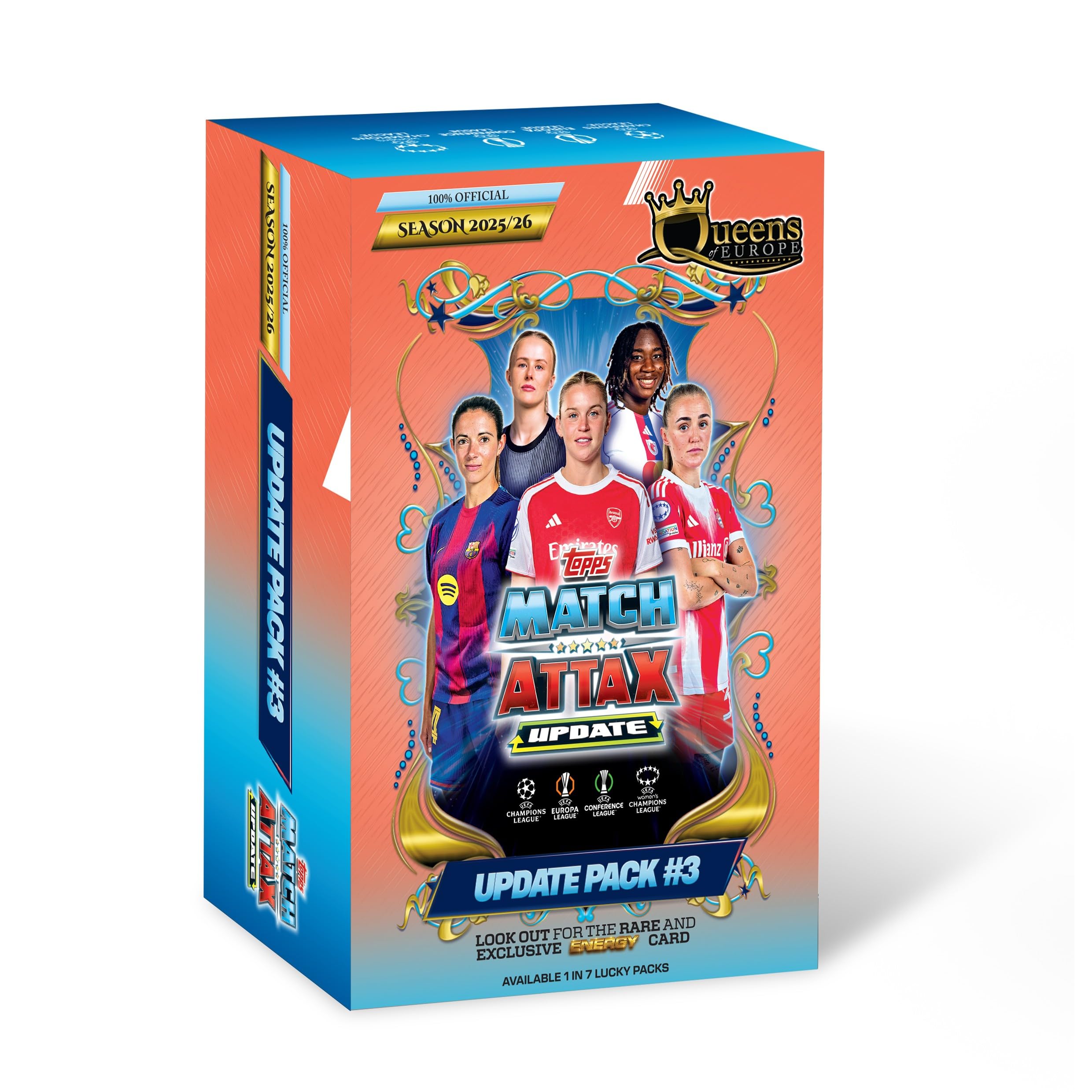 Topps UEFA Champions League Match Attax Update Collection 2025 Trading and Collectible Card Game (Queens of Europe Pack #3)