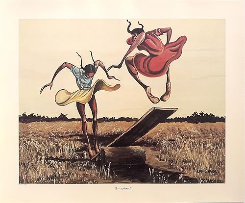 Ernie Barnes Springboard Print 15 x 18 pulgadas.