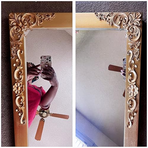 Miniatura 7 de MUXSAM Apliques de madera decorativos tallados, calcomanías largas de madera para decoración de muebles, tallas de roseta para puerta, gabinete,