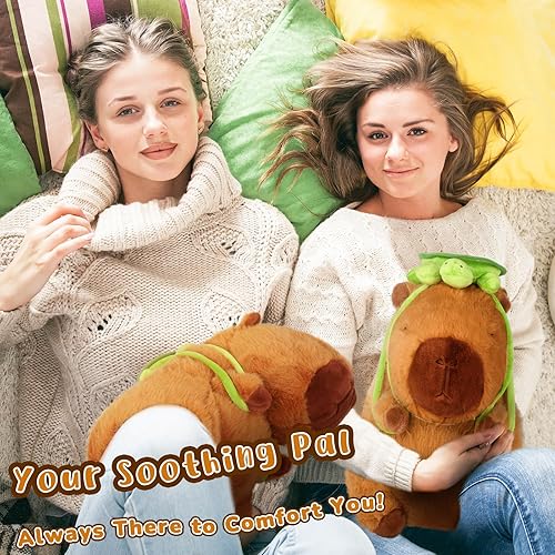 Miniatura 6 de Capybara - Peluche de Capybara con bolsa de tortuga, almohada de felpa Capybara súper suave, regalo para niñas y niños (9.8 pulgadas)