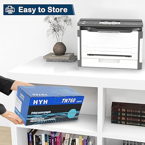 Miniatura 6 de TN760 - Tóner para impresora Brother paquete de 2 cartuchos de tóner TN-760 negro de alto rendimiento para Brother TN760 TN-760 TN730 TN-730 para