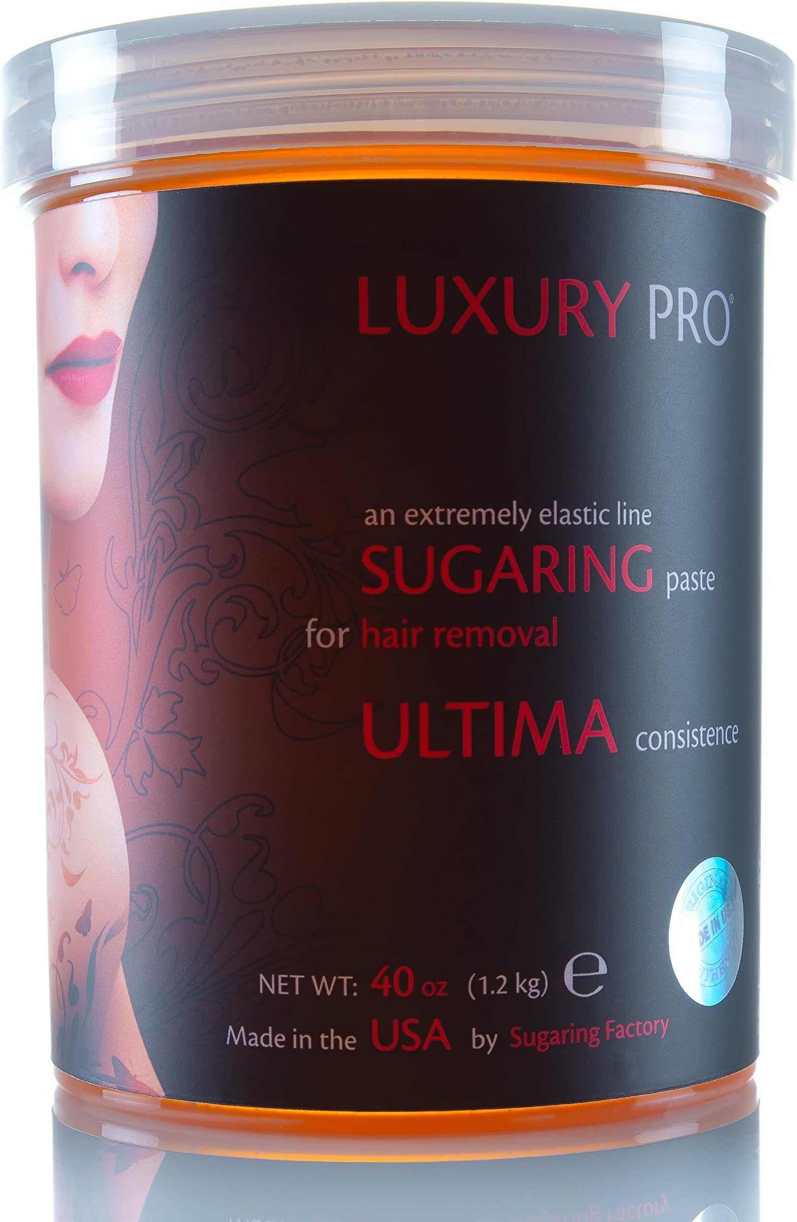 Sugaring Factory Paste Luxury PRO - Organic Hair Removal - HARD Paste for Brazilian Bikini 1180ml / 1.1kg - Sugar Wax Hair Remover - PROFESSIONAL SKILLS REQUIRED