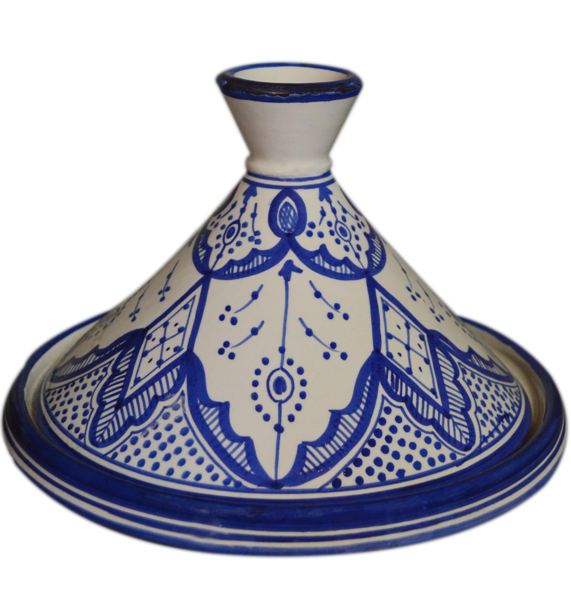 Moroccan Handmade Serving Tagine Exquisite Ceramic With Vivid Colors