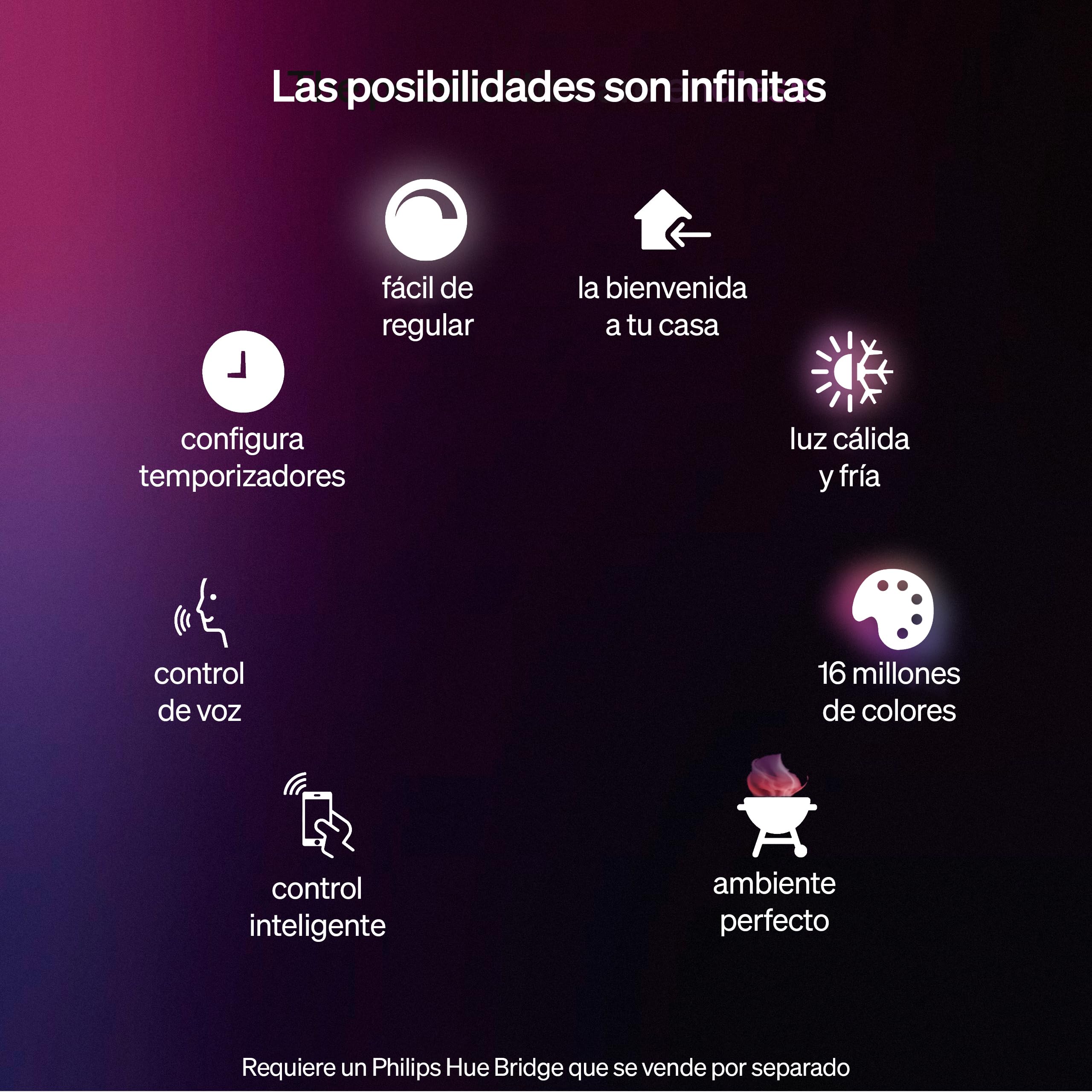 Philips Hue Lucca Aplique de Pared para Exterior, Luz Blanca y de Color Ajustable, Brillante, 1100 lm, con Bombilla A60, Regulable, IP44 Resistente a Intemperie, Compatible con Matter, Zigbee