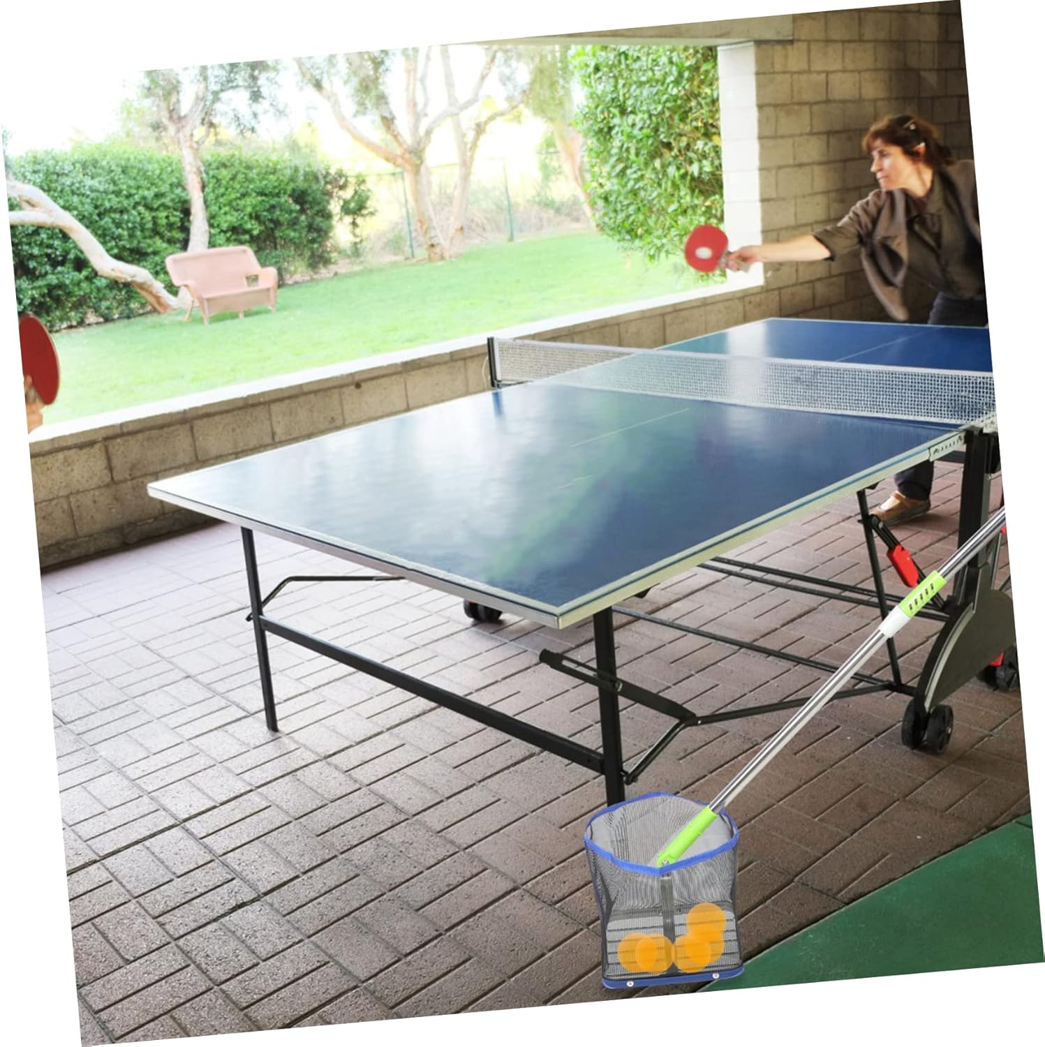 Kisangel 1pc Pingpong Ball Retriever Pong Ball Picker Tool Ball Catcher Tennis Basket for Balls Pickup