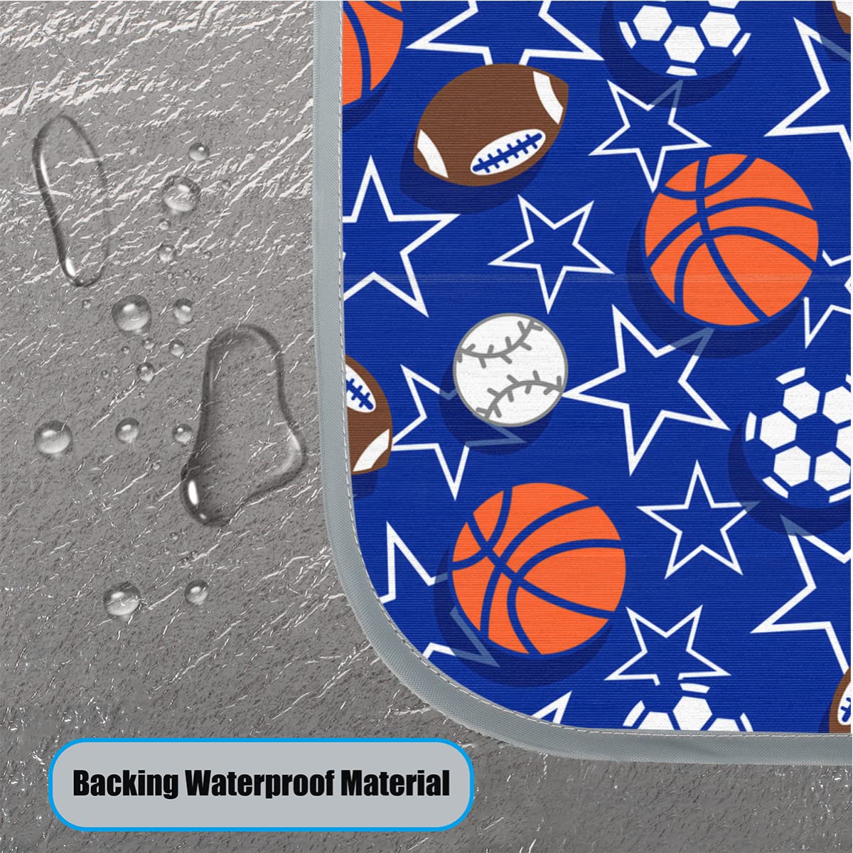 TropicalLife Sport Basket Picnic Coperta Sport Baseball Calcio Quadrato Impermeabile Pieghevole Indoor Outdoor Mat Tappeti per Spiaggia Campeggio Parco Famiglia Gathering Attività