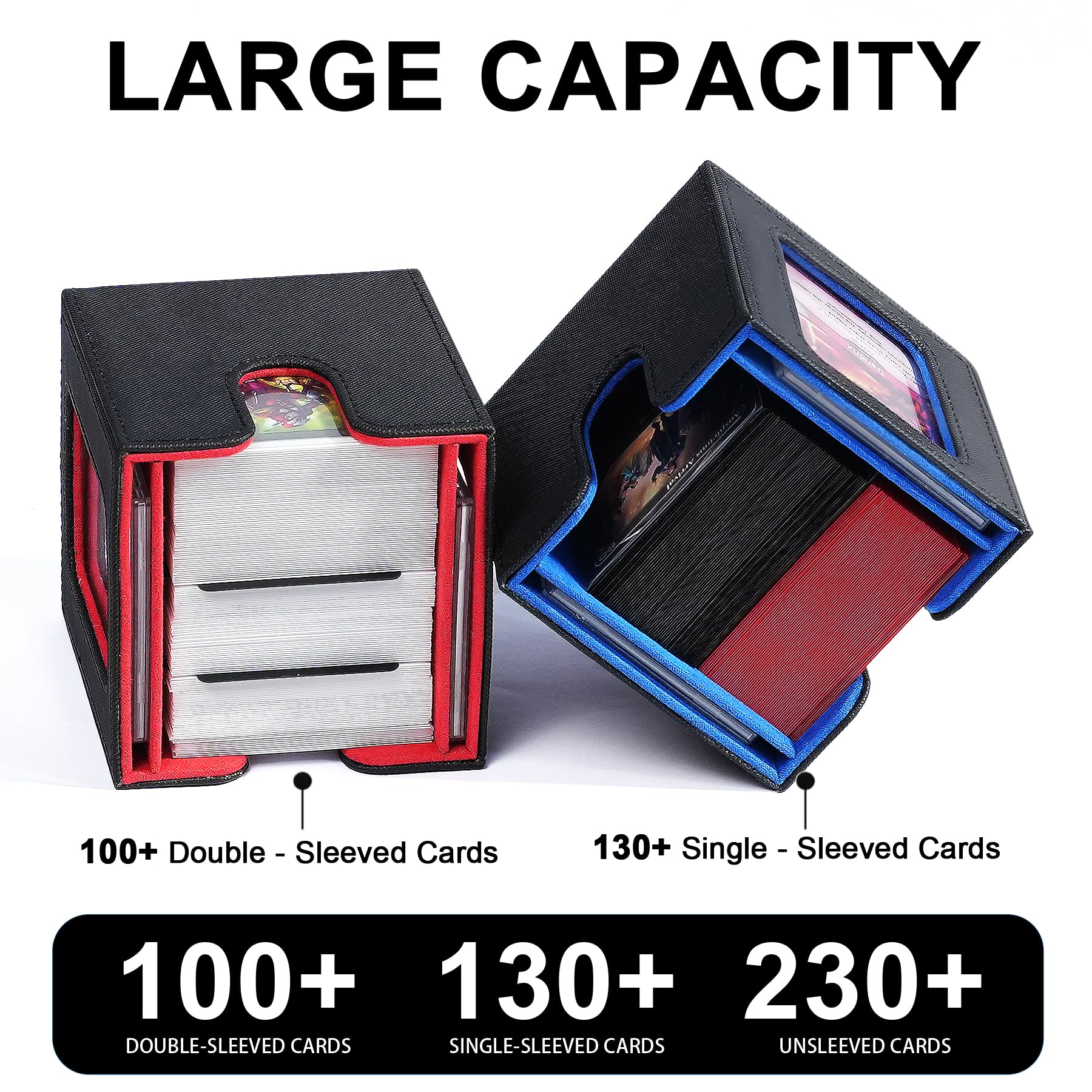 deck boxes for triple sleeved cards One Piece TCG Official Sleeves Set | Nami, Monkey D Luffy, 70 Count