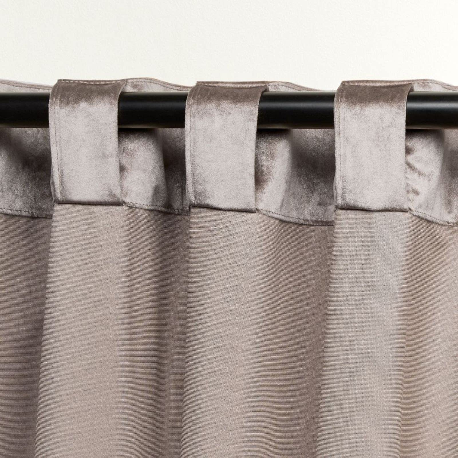 Exclusive Home Paire de Rideaux en Velours épais filtrant la lumière avec Pattes cachées 132,1 x 243,8 cm Taupe