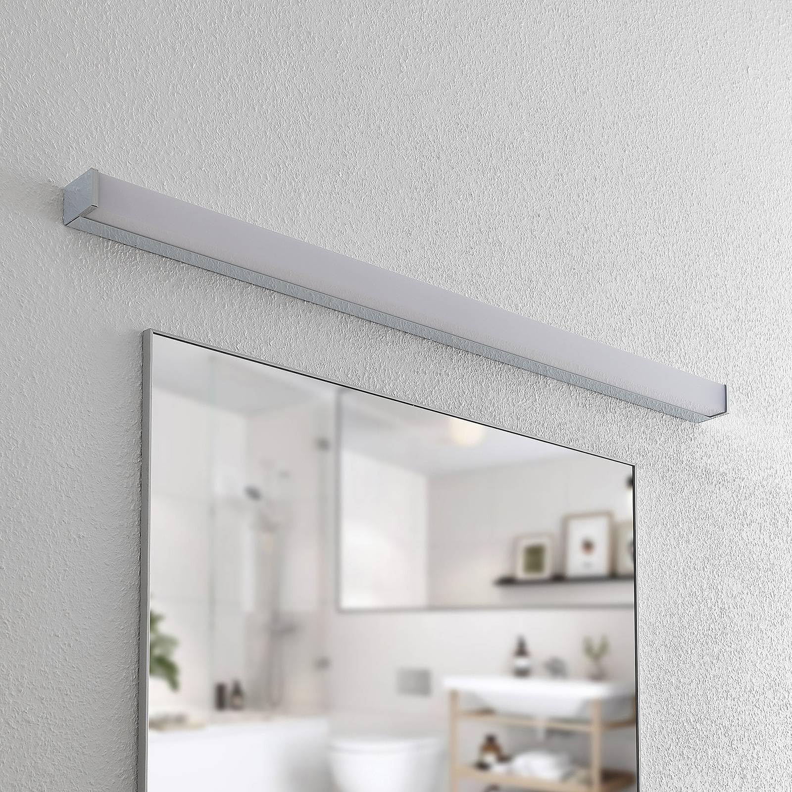 Lindby LED Wandleuchte, Wandlampe Bad Klea (spritzwassergeschützt (Modern) in Chrom aus Aluminium (1 flammig) - Wandleuchten Spiegelleuchte Badezimmer Wandbeleuchtung Badezimmerleuchte