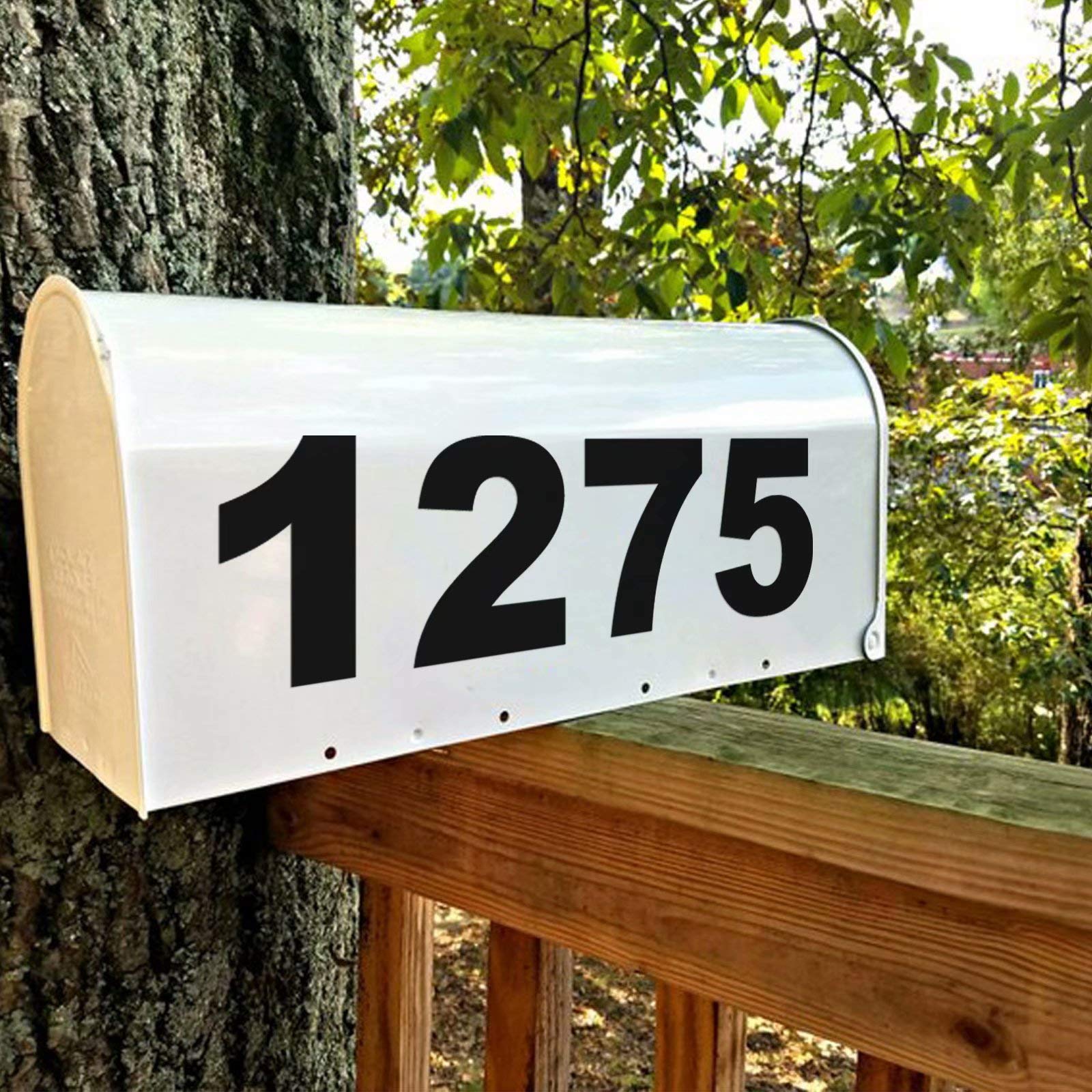 Diggoo Mailbox Numbers Sticker Decal Die Cut Bold Gothic Style Vinyl Number 4" Self Adhesive 2 Sets for Mailbox, Signs, Window, Door, Cars, Trucks, Home, Business, Address Number- Black