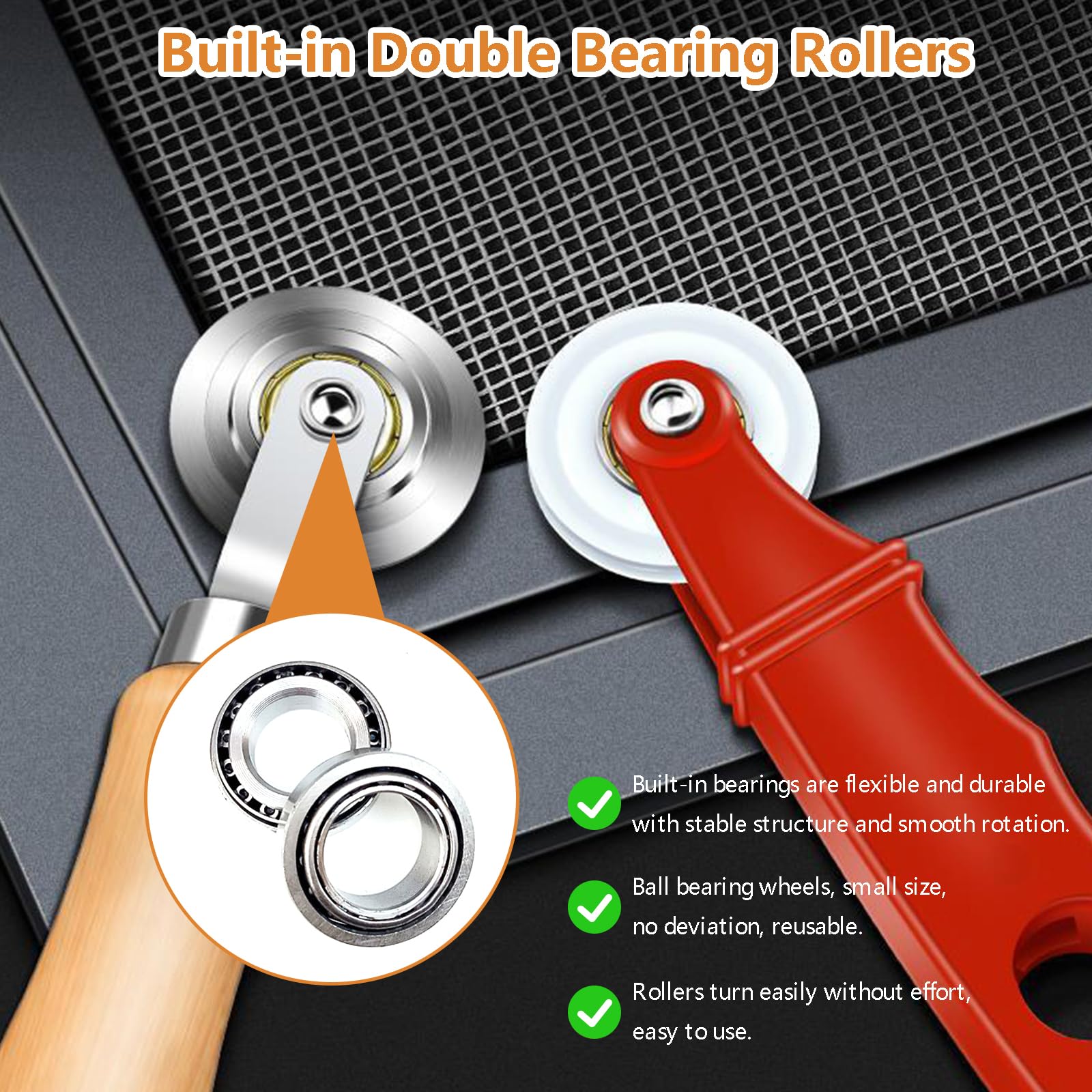 Kit Riparazione Zanzariere - Rullo Doppio Con Manico Legno | Estrazione E Montaggio Guaine - Foto 9