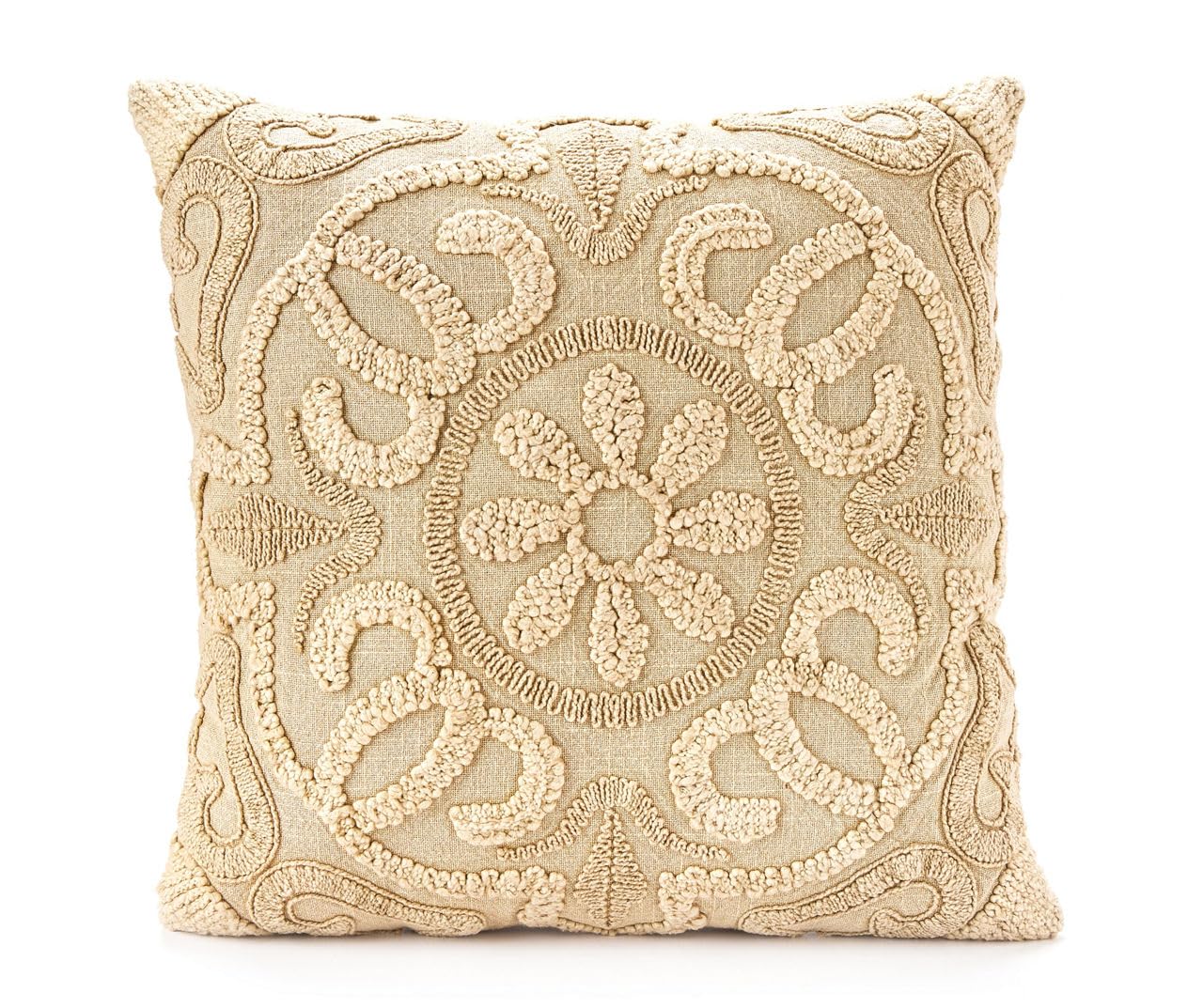 Rope Throw and Bed Pillow, Tan