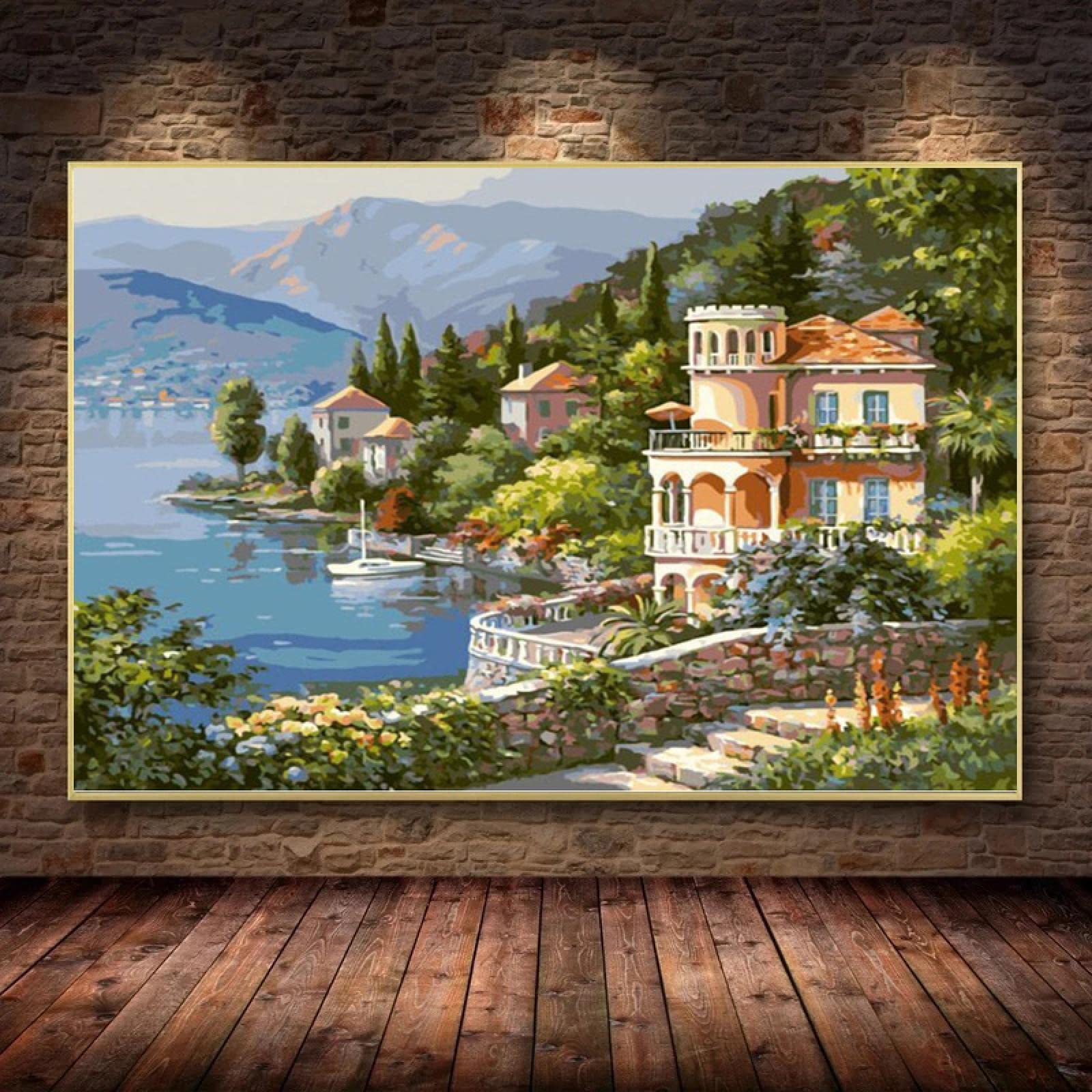 Amazon.co.jp: 世界的に有名な風景画 ウォールアート キャンバス絵画 