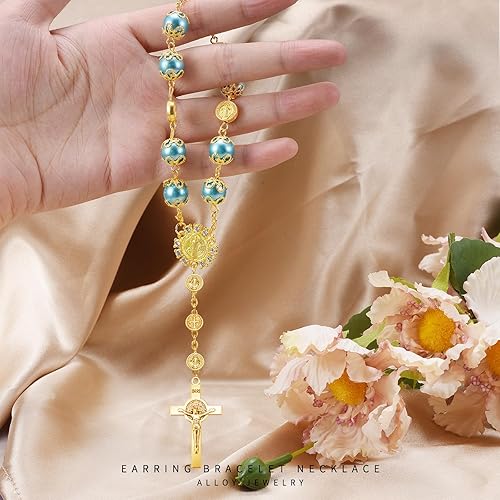 Miniatura 7 de 60 dijes de crucifijo de San Benito católico INRI, centro de rosario, cruz de Jesús, dijes de aleación vintage para bricolaje, collares, pulseras,